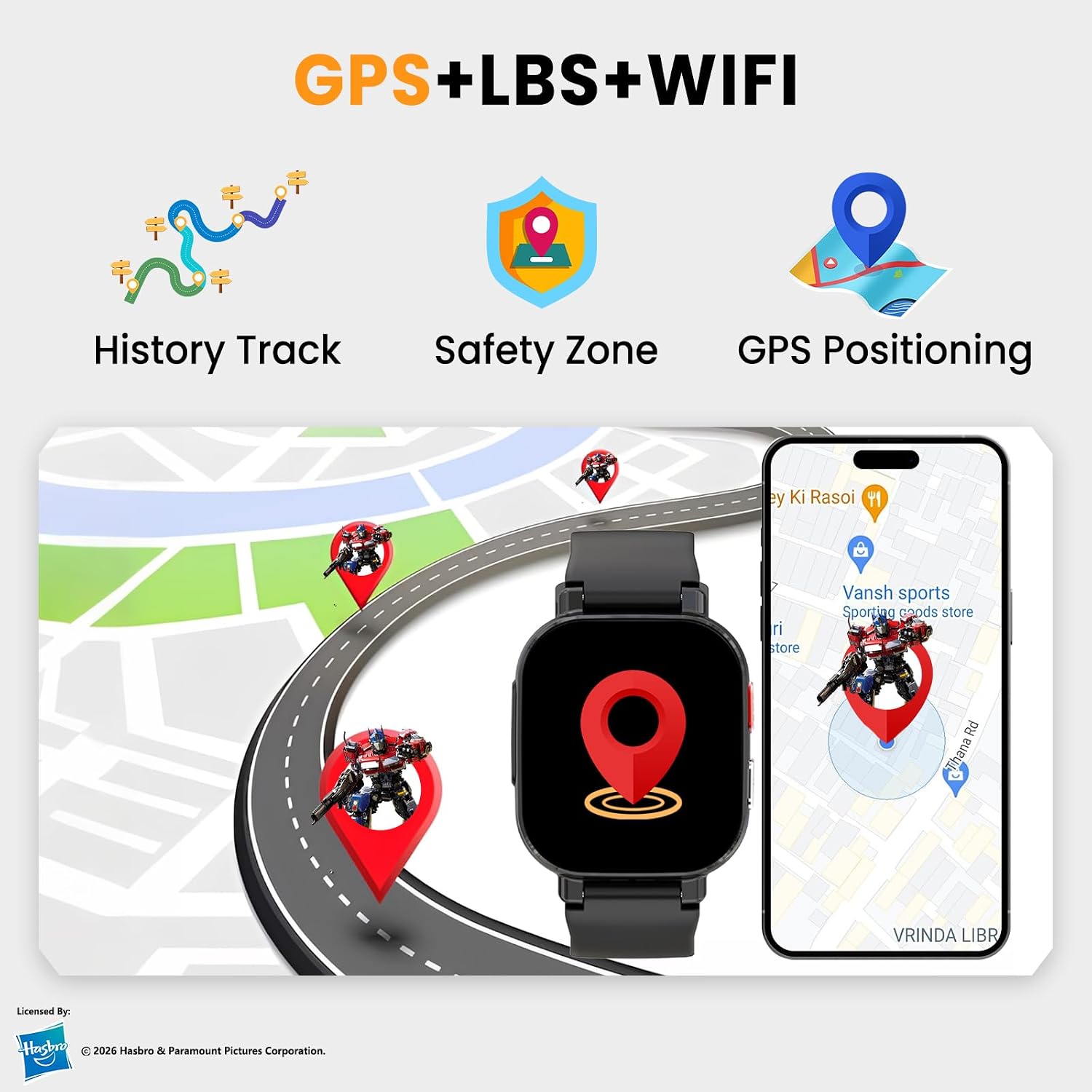 4G Kid Phone Watch with SIM Card, Kids Smart Watch for Boys Girls | with GPS Tracker Call SOS Video Call IP68 Waterproof Camera , Smartwatch for Ages 4-12 Children Birthday Gift, Black