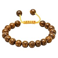 Vista 440 de Amazing Gemstone Yaxaite Bracelet for Women Men's Gifts - Protection Healing Crystal Bracelet - 8mm Gemstone Beaded Adjustable Bracelet Pulseras