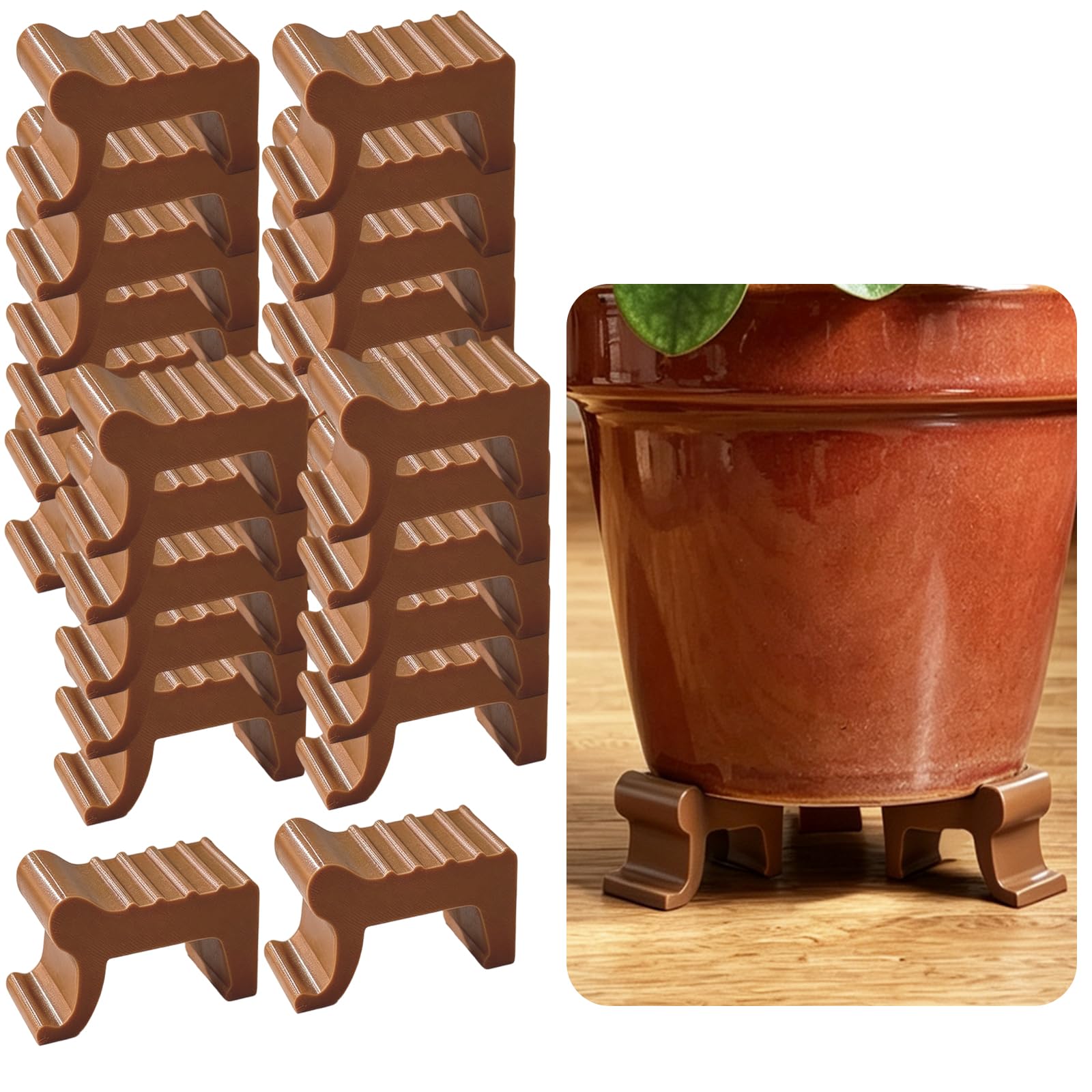 12PCS/24PCS Tall Pot Feet for Outdoor Planters, 3.5cm Large Pot Risers