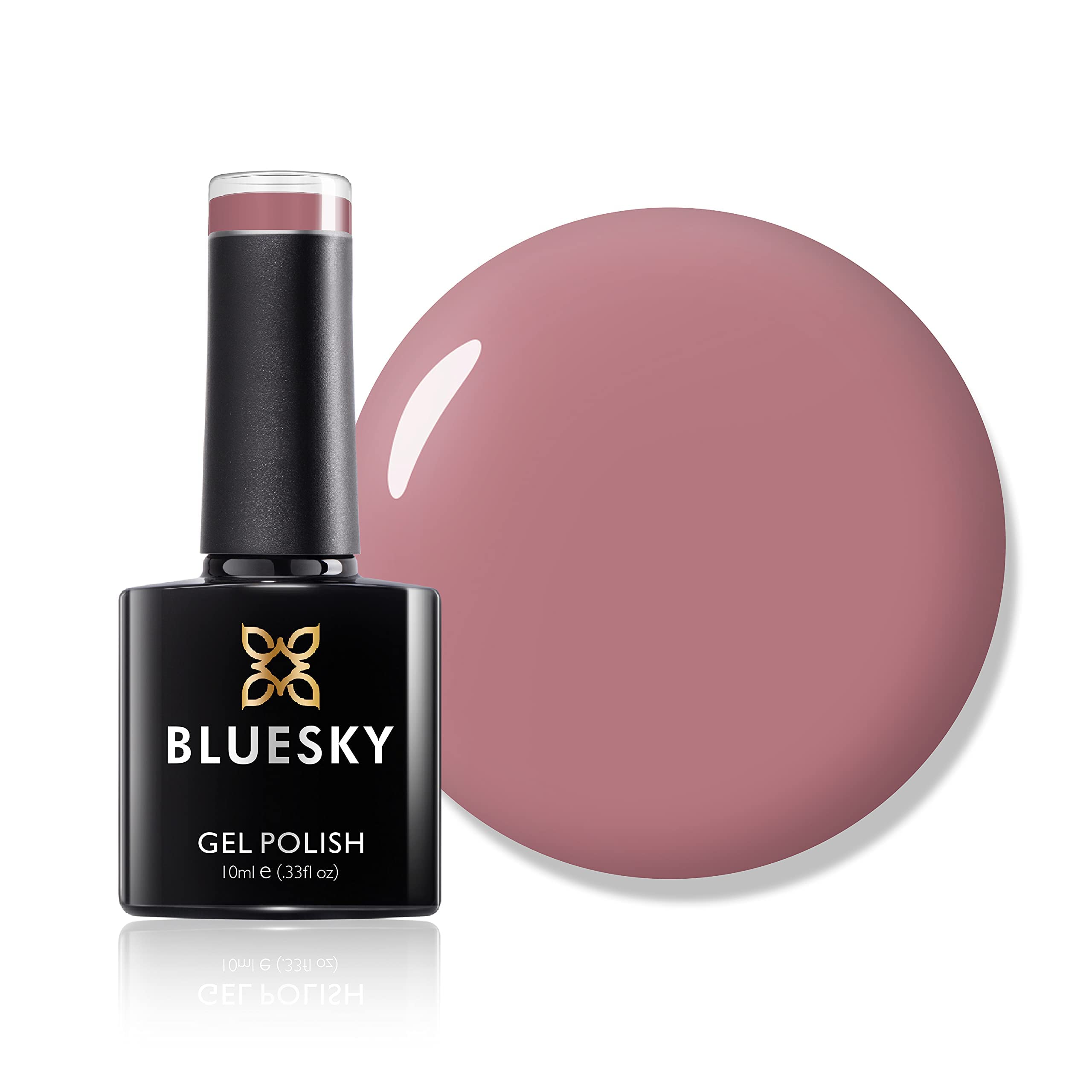 BLUESKYGel Nail Polish, Tease QXG080, Nude Pink, Bright, Long Lasting, Chip Resistant, 10 ml (Requires Drying Under UV LED Lamp)