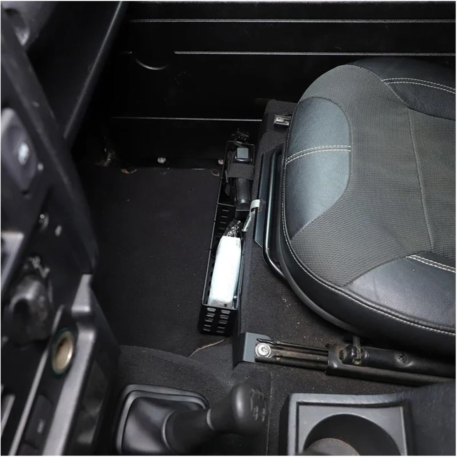 Under Seat Storage Box Garbage Bin Organizer Case Holder Compatible for Land Rover Defender 90 110 130 2004-2018 Accessories(Driver seat)