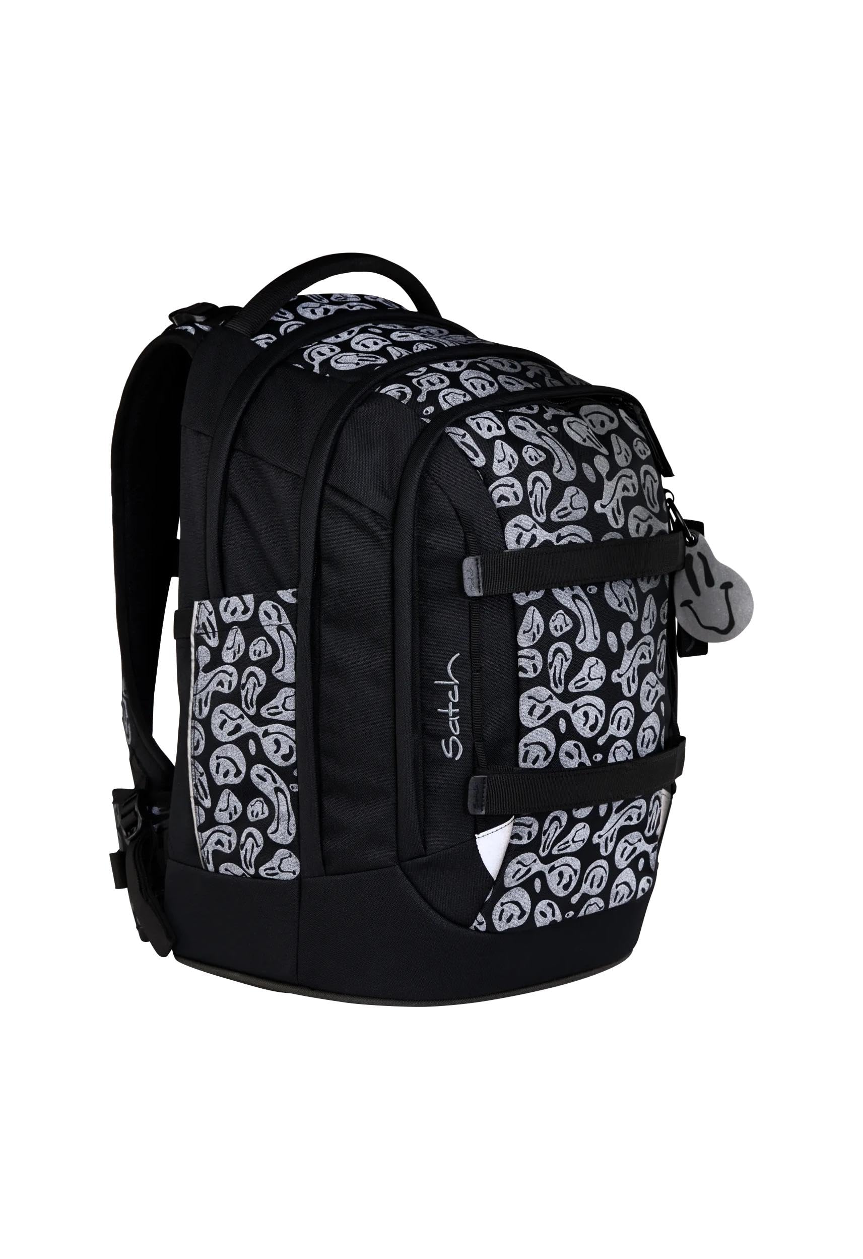 satch set zaino scolastico pack set Blurry Faces - Nero | Set ergonomico da 3 pezzi con capacità di 30 L, completo di astuccio e borsa sportiva per la scuola