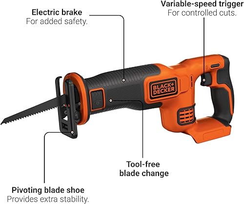 Miniatura 2 de BLACKDECKER BDCR20B Sierra alternante de litio de 20 voltios como máximo No incluye batería y cargador