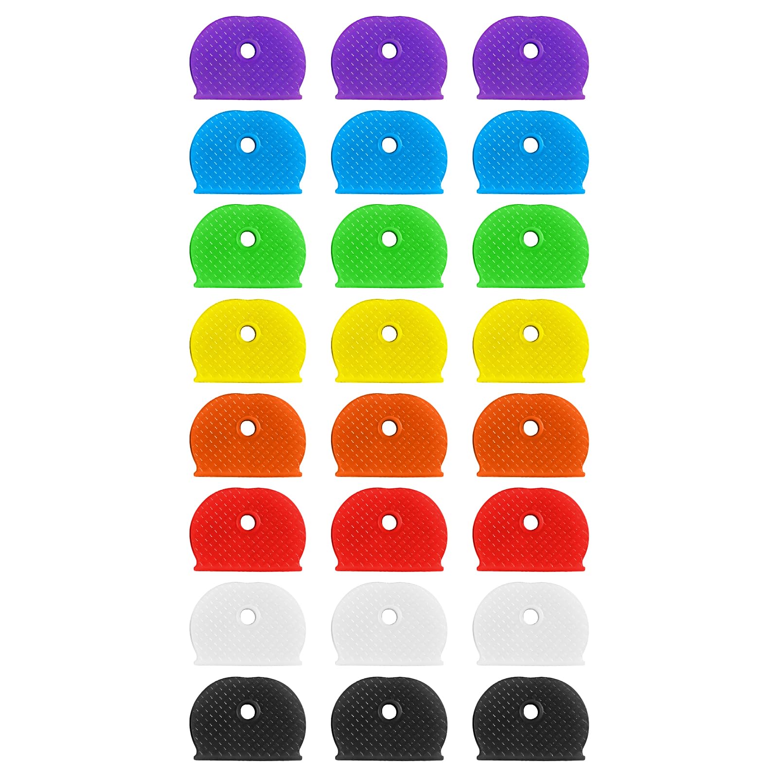 maxtachi 24 PCS Key Covers Caps, Coloured Key Caps Set, Flexible Key Covers, Flexible Caps Key Toppers Tags Set, Key Cap Label for Easy Identifying House Door Keys