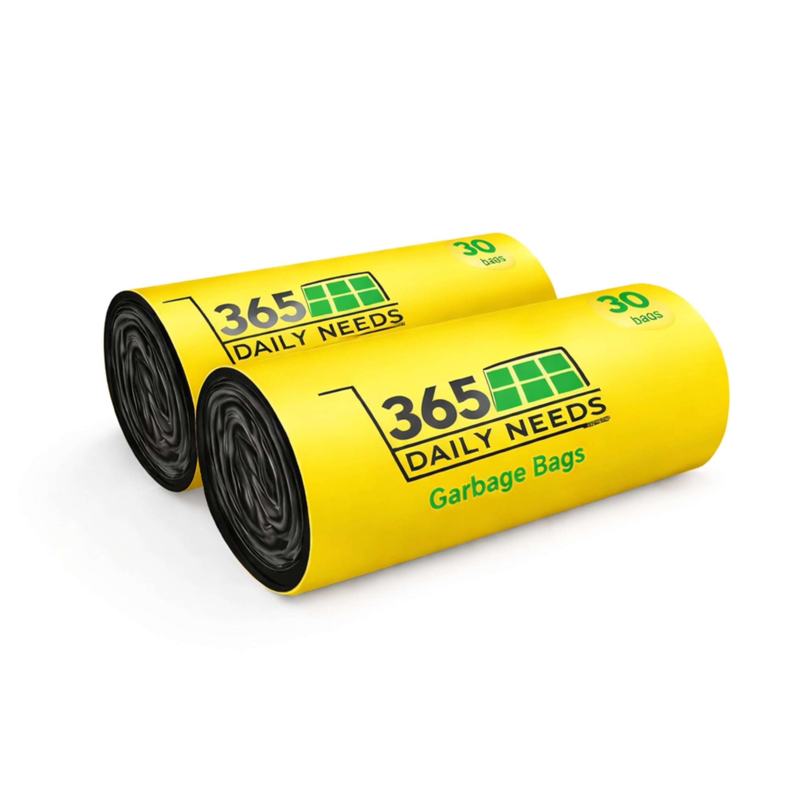 365 Daily Needs Black Garbage Bags, Medium, Non-Tearable & Leak-Resistant | 1 Rolls in 30 Bags | 1 Bag size 21 x 19 | Home & Office Use (2)-picture-30