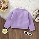 LAWKUL Baby Kleinkind Mädchen Strickjacke Warmer Pullover Florale Langarmsprunger Schichten Strickkleidung 9-12 Monate lila