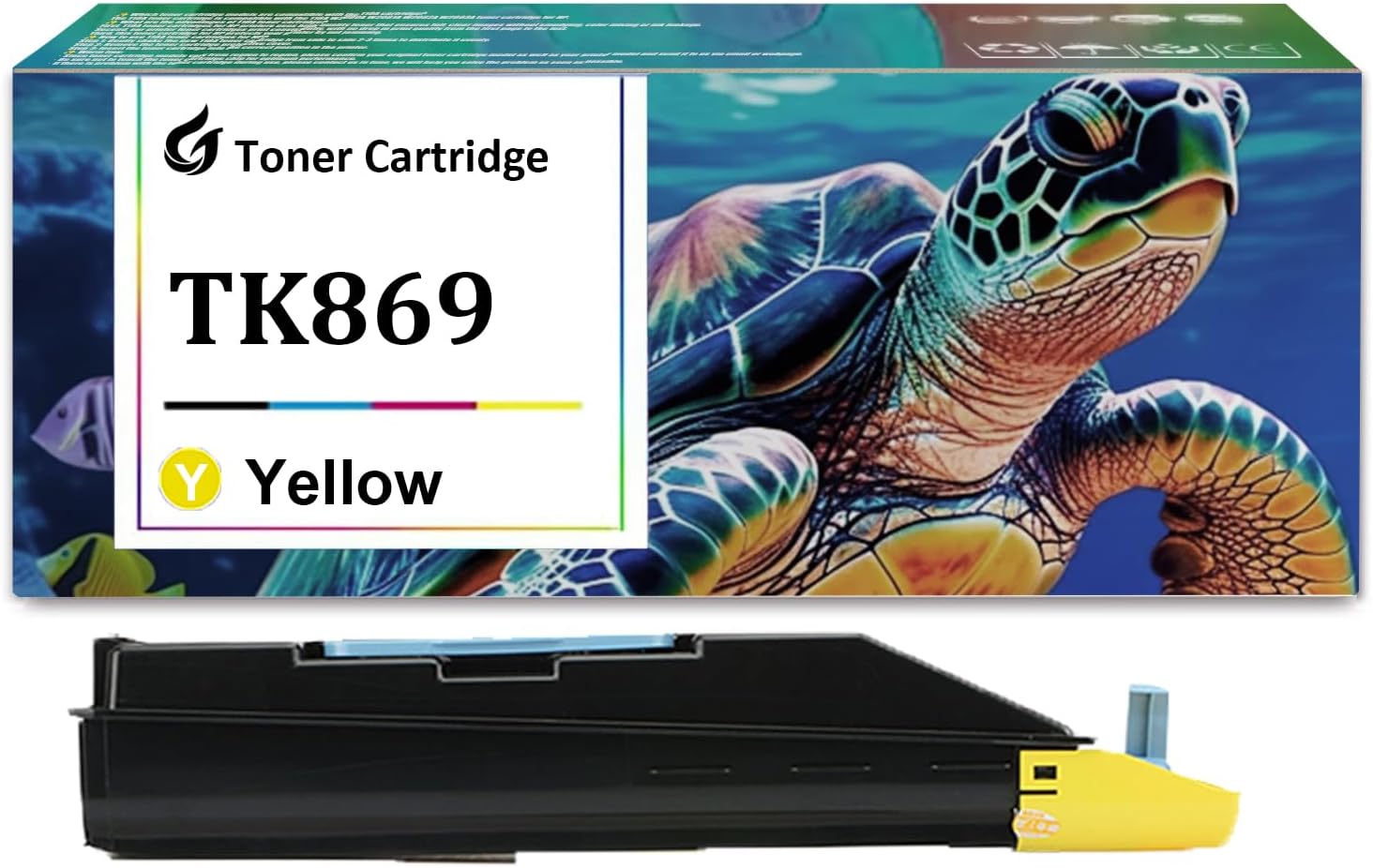 Compatible for Kyocera TK-869 Yellow Toner Cartridge, 1 Pcs