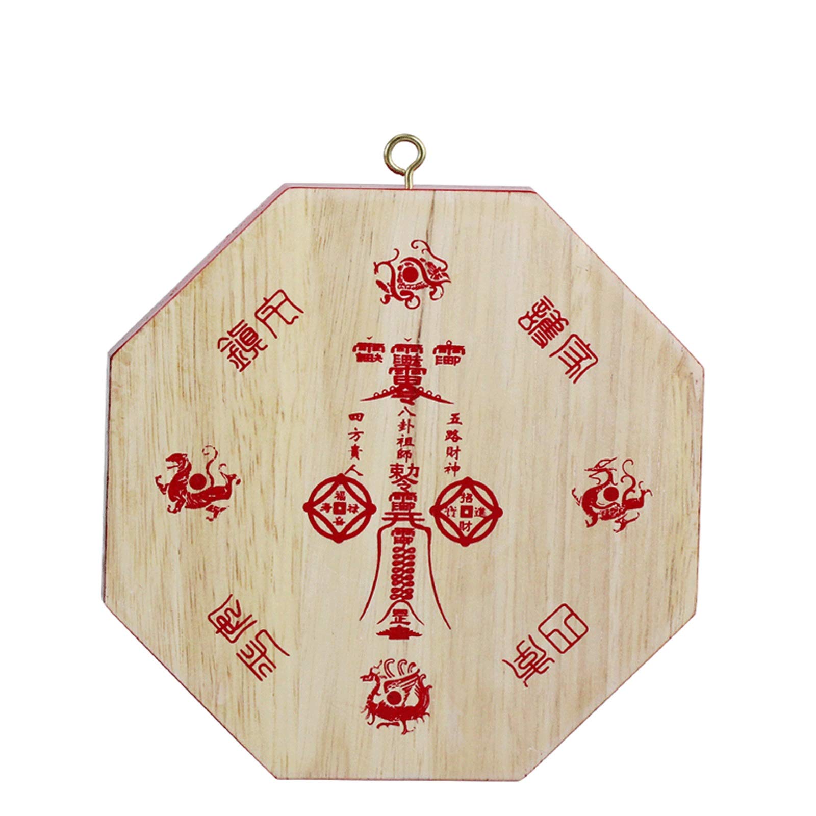 Specchio Concavo di Feng Shui Bagua Specchio Bagua realizzato in legno di pesca naturale, mirror cinese Feng Shui BAGUA for protezione (convesso) Per Ornamento di Affari della Decorazione