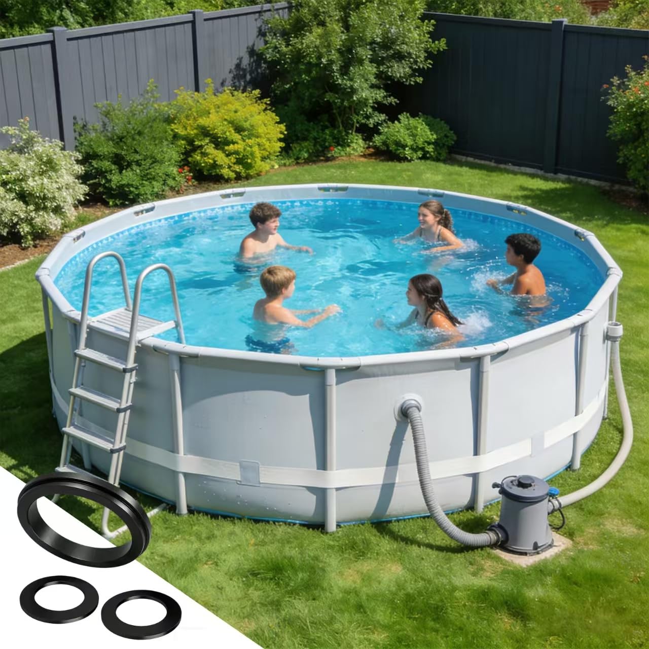 3 Stück Dichtungen Zubehör,Gummidichtungsset,Entleerungsventil Pool Kupplungsdichtungen Ersatzteile,Waterpump Dichtung Seal für Whirlpool