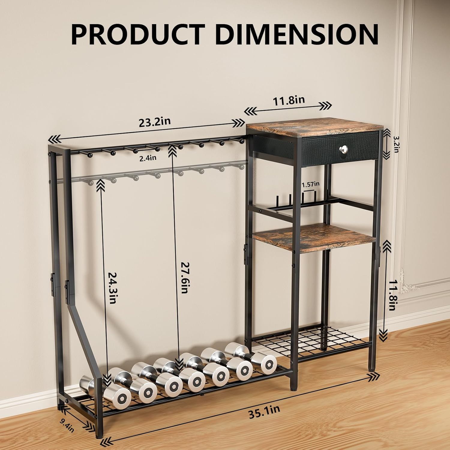 Indoor Gun Racks, Rifle Rack Floor Stand, Heavy Duty Metal Gun Storage Shelf, Vertical Shotgun Display Stand for Home Garage Office or Retail Shop, Black