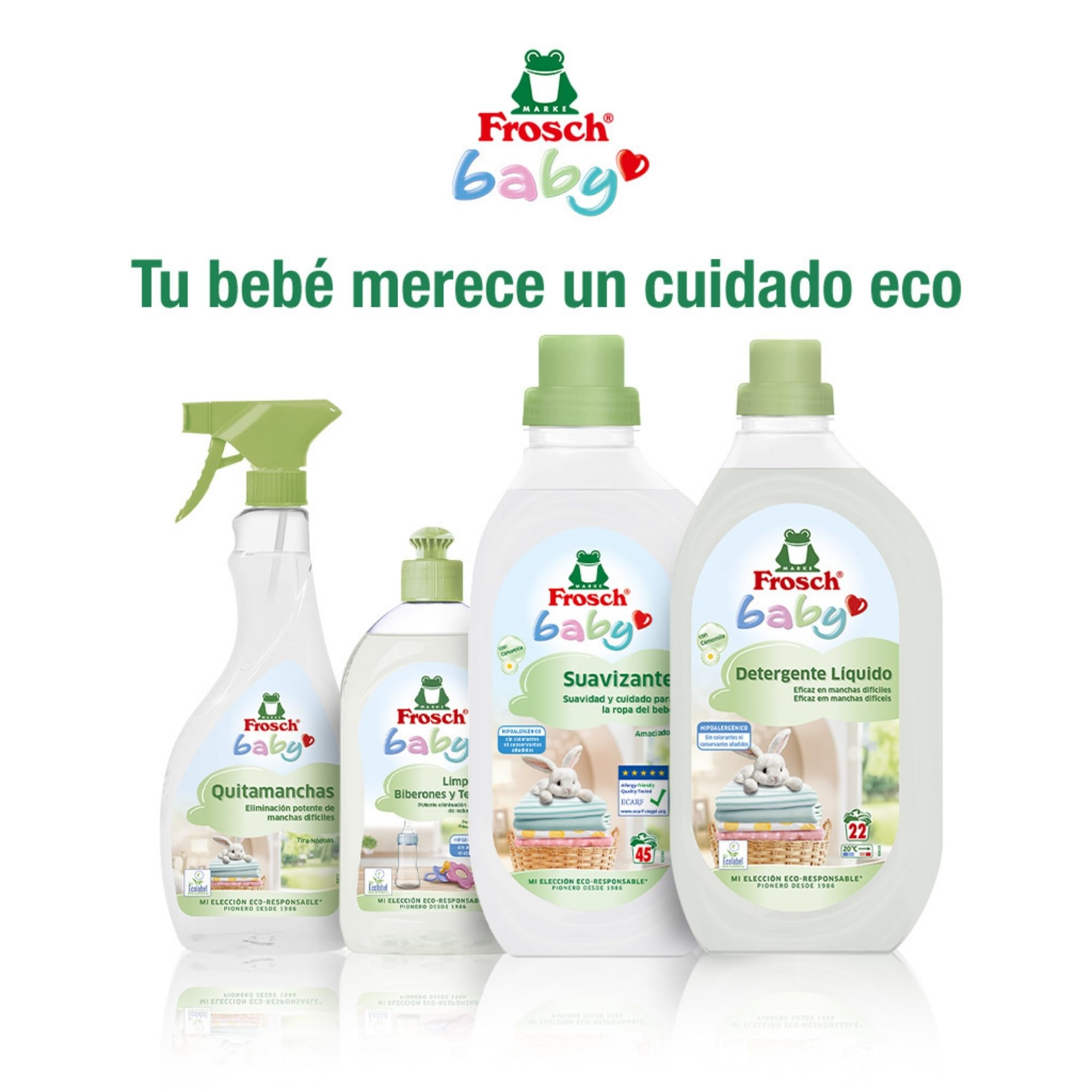 Frosch Baby - Detergente Líquido de Lavadora para Ropa de Bebé, Apto para Pieles Sensibles, Producto Ecológico y Hipoalergénico - Reduce el Riesgo de Irritación - 1.5 L