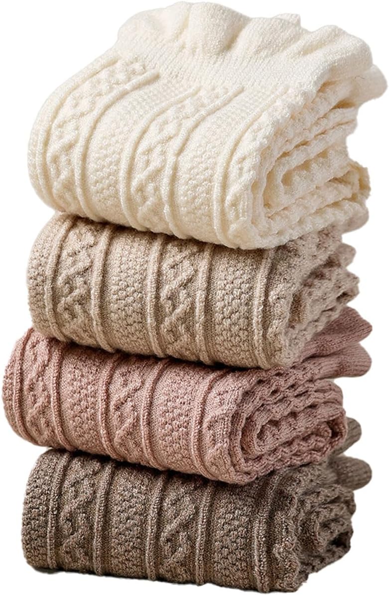 Pure Cotton Edge Socks Autumn and Winter Beige White Medium Tube Socks Casual Versatile Girl Socks (8 Colors)