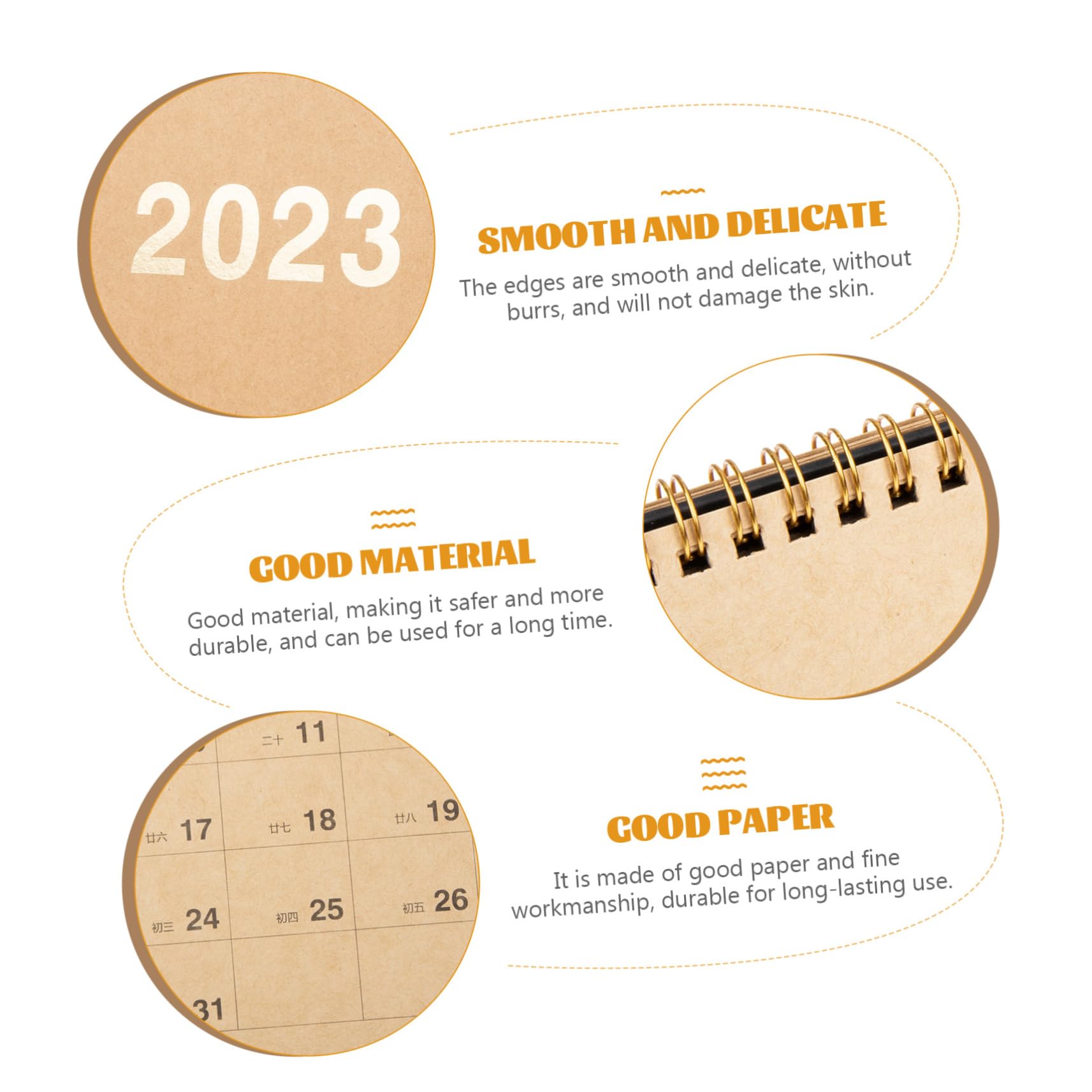 SEWACC 2 Piezas calendario plegable agenda personal organizador oficina planificador calendario 2023 chino calendars mensual de planes de escritorio Papel
