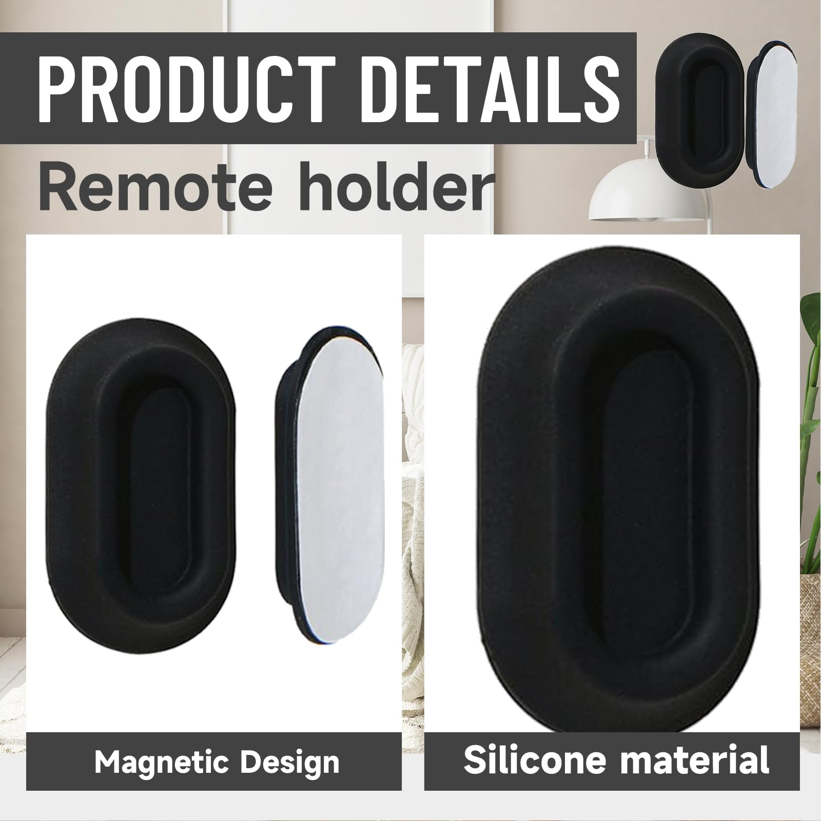 UZSUZZ Support Magnétique Pour Télécommande, 4 Pièces Support