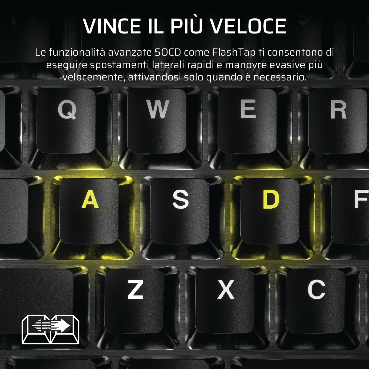 CORSAIR K70 CORE TKL RGB Tastiera da Gioco Meccanica Tenkeyless – Interruttori Lineari CORSAIR MLX Red v2 Pre-Lubrificati – SOCD – Smorzamento del Suono – Coprichiavi in ABS – QWERTY IT – Nero