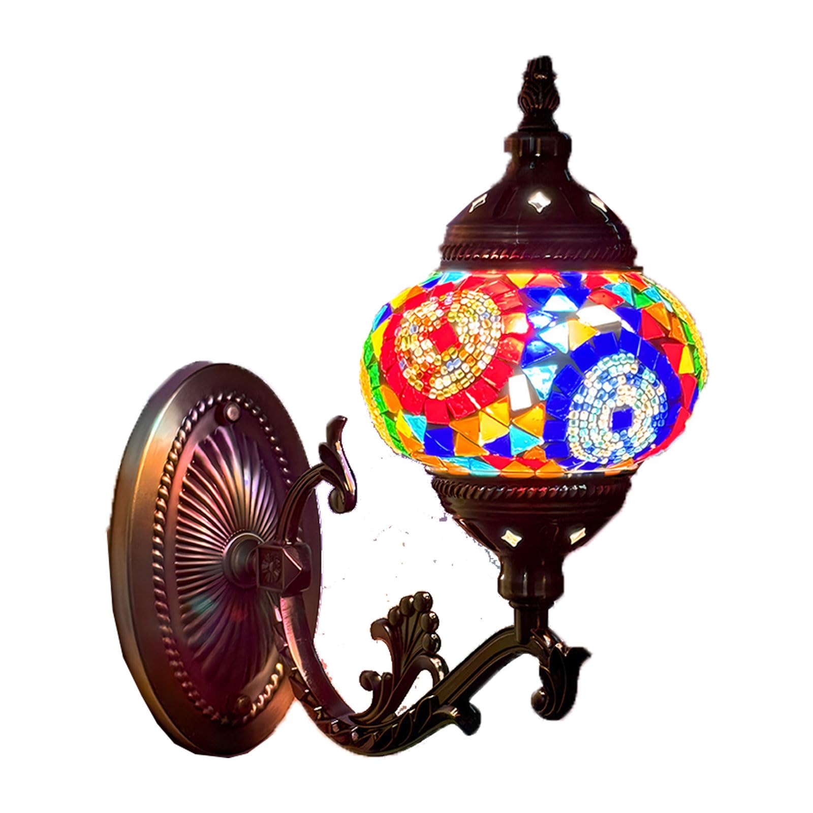 GAUUA Mosaic Wall Lamp Handcrafted Glass Luminaria Led Wall Light Corridor Sofa Background Lighting Home Room Decor Lampe