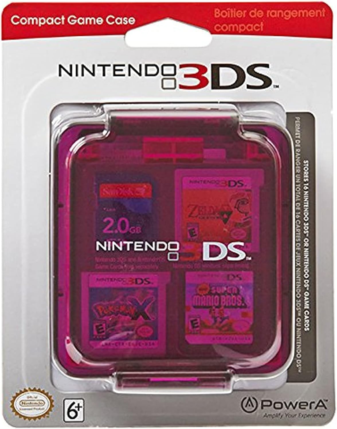 Official Nintendo 3DS/DS 16 Game Stroage Case - Clear Purple