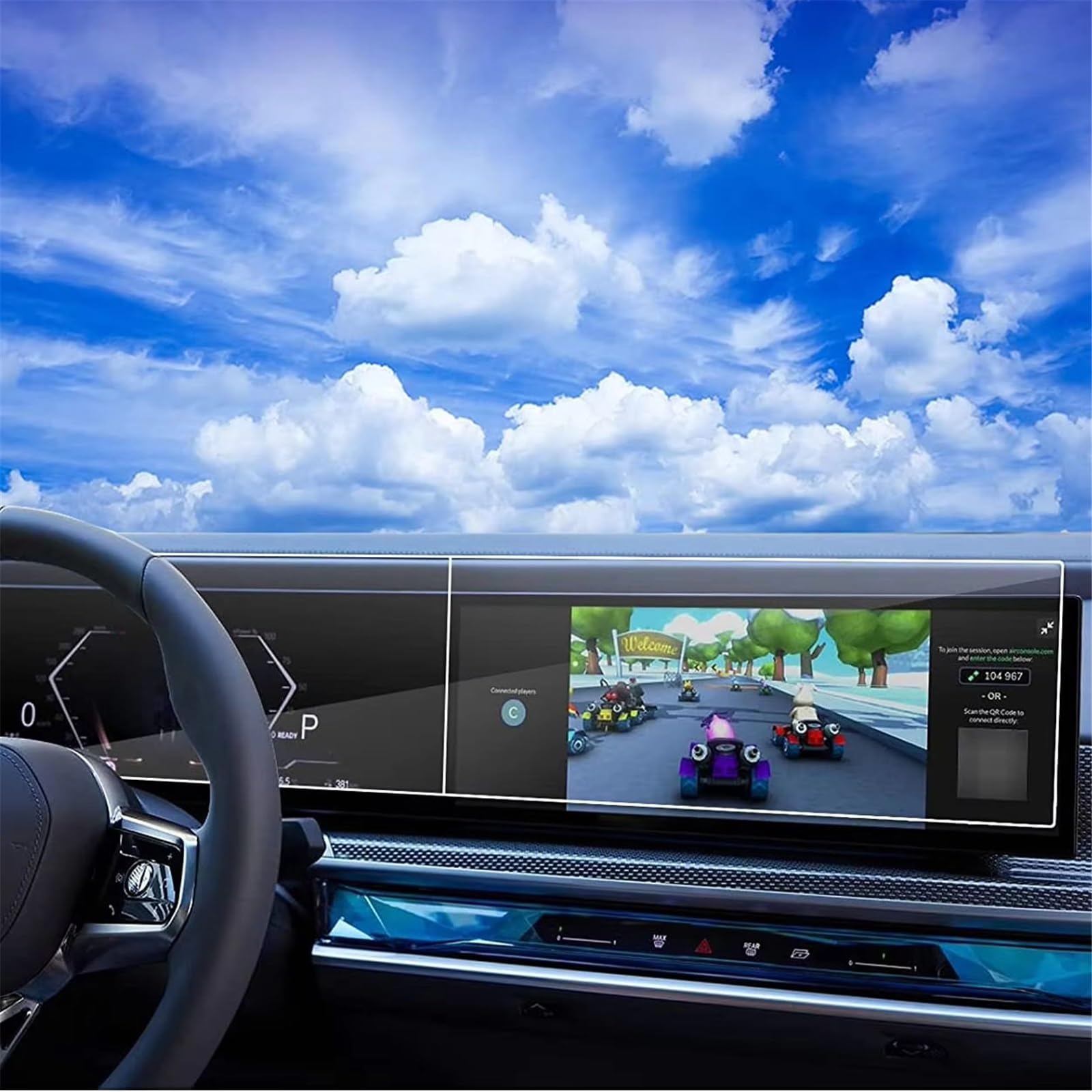 Cristal templado para coche BMW iX y gama eléctrica con panel interactivo 7