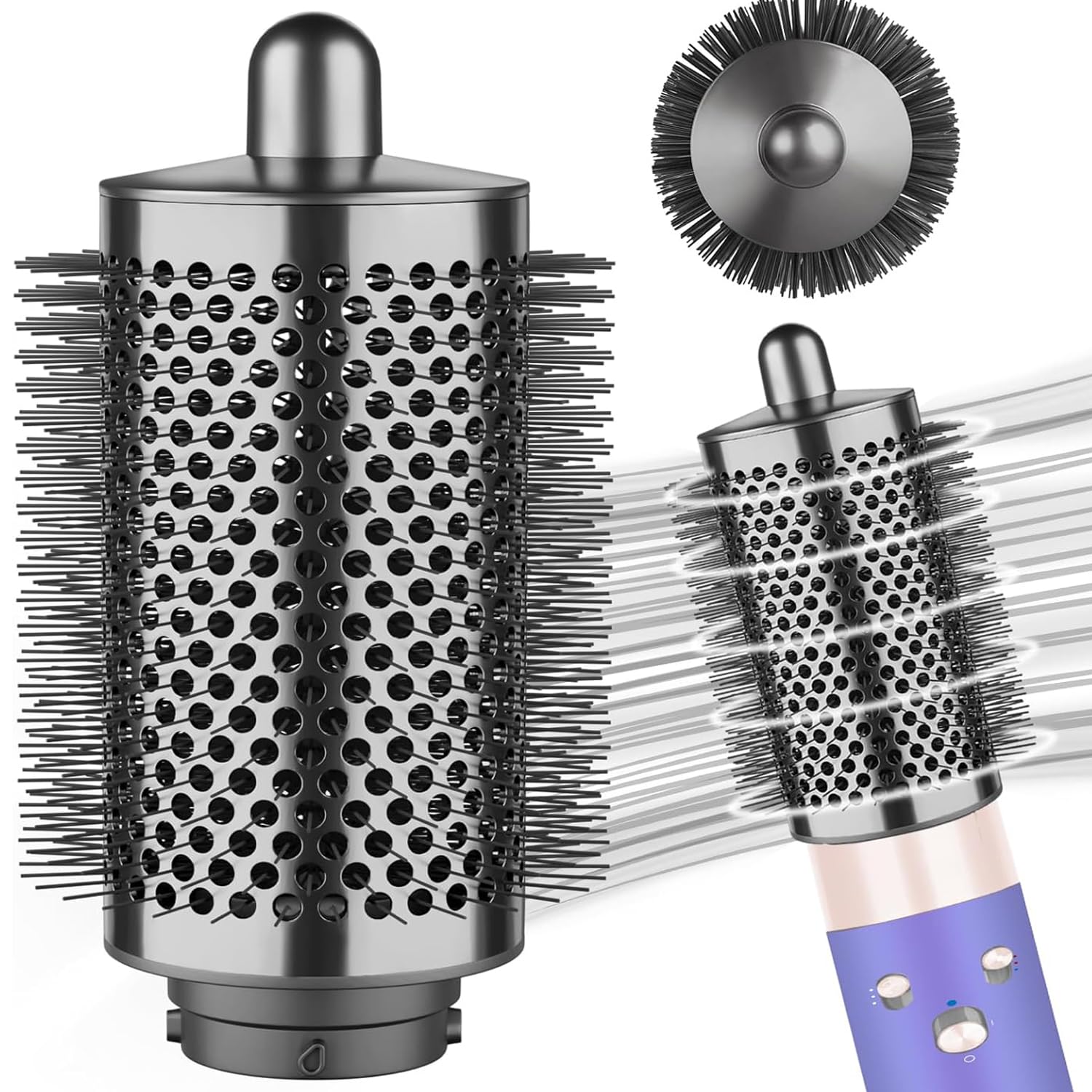 Spazzola volumizzante rotonda grande per Dyson Airwrap adatta HS01/HS05 | Blowout e riccioli rimbalzanti | Sollevamento delle radici + asciugatura più rapida | Non compatibile con asciugacapelli Dyson