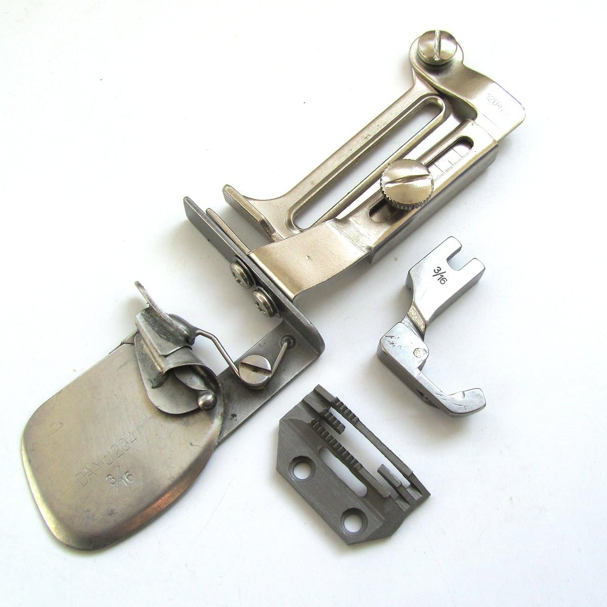 KUNPENG - #KP-204 1PCS Industrial Sewing Machine Clean Finish Shirt Tail Hemmer Set Hemming Attachment (Hem Size:5/8"(16mm))
