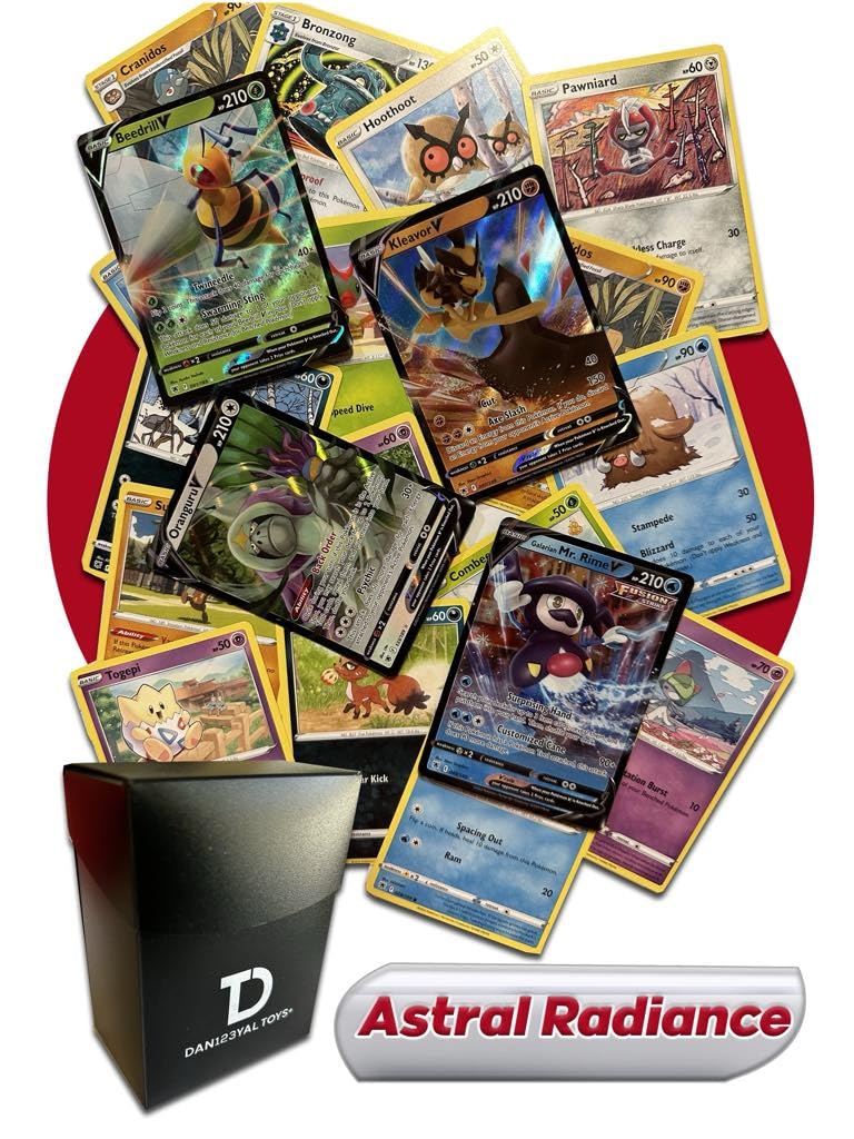 Dan123yal Astral Radiance TCG Random Assortment Bundle || Guaranteed Ultra Rare + 30 Random Cards Deck Box