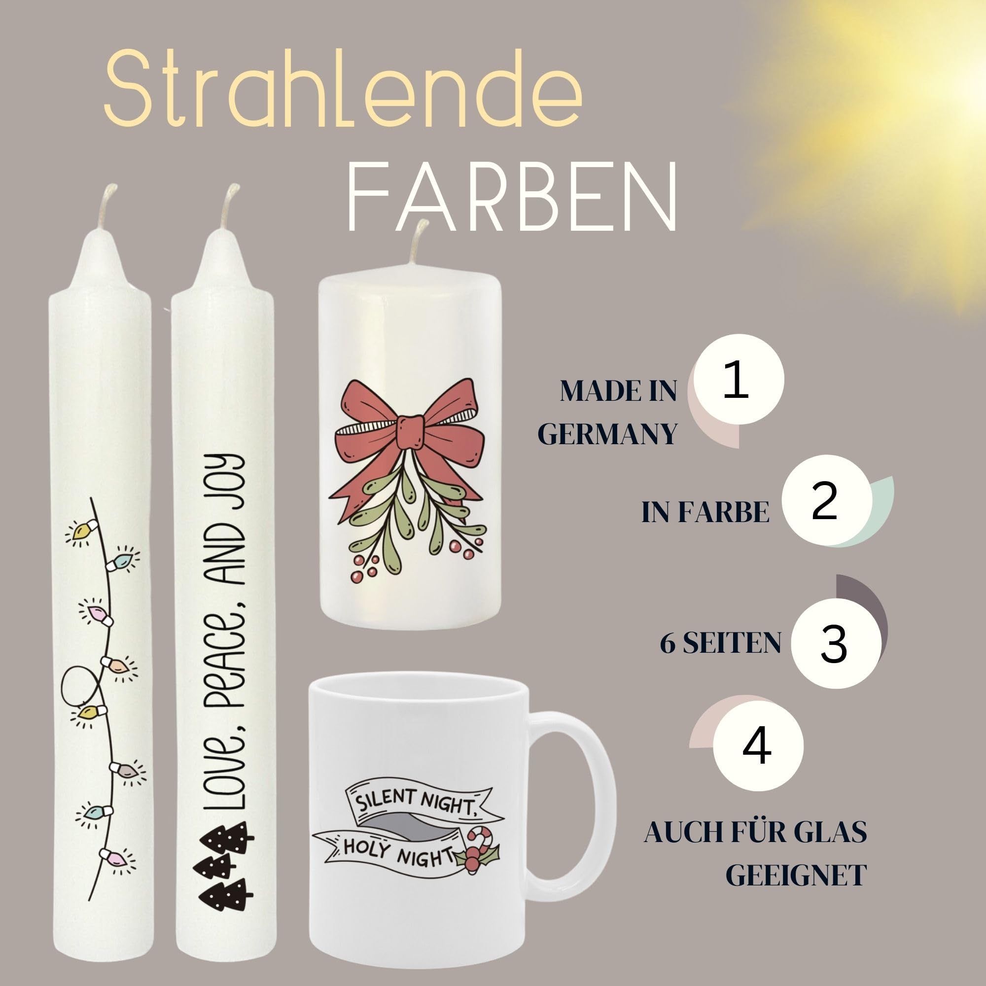 Decoration Communion Lot De 6 Tatouages Pour Bougie D'anniversaire, Film Coulissant à L'eau, Film Pour Bougies Bougie Communion