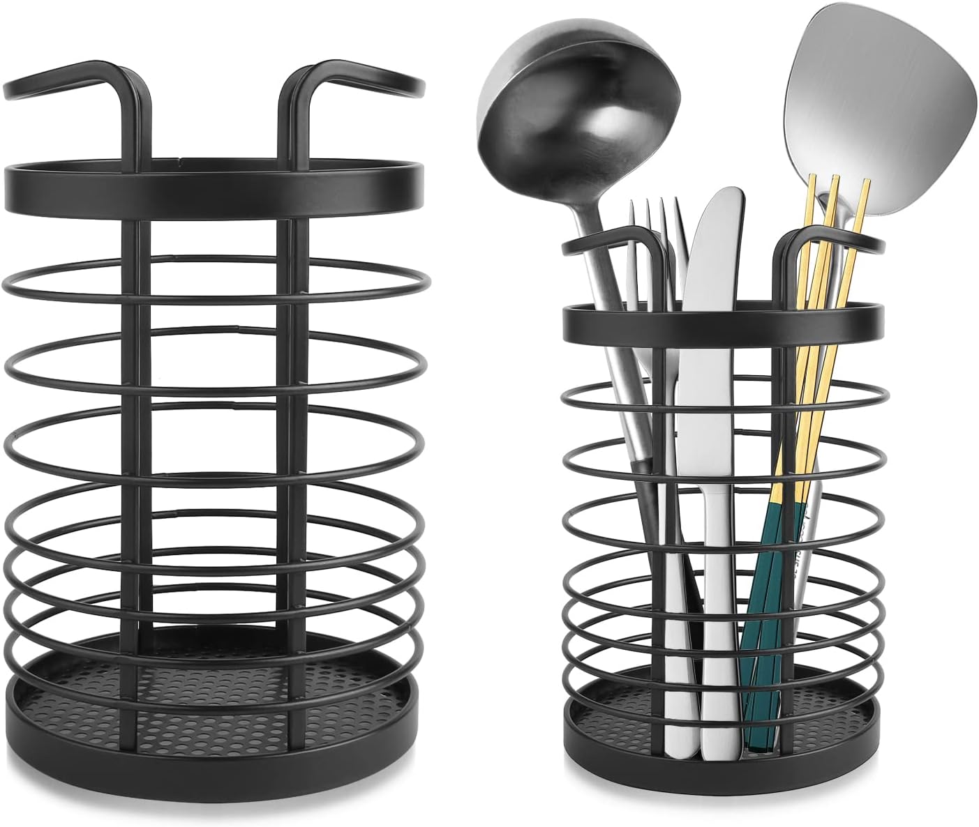 Kitchen Utensil Holder Stainless Steel Cutlery Holder Worktop Cutlery