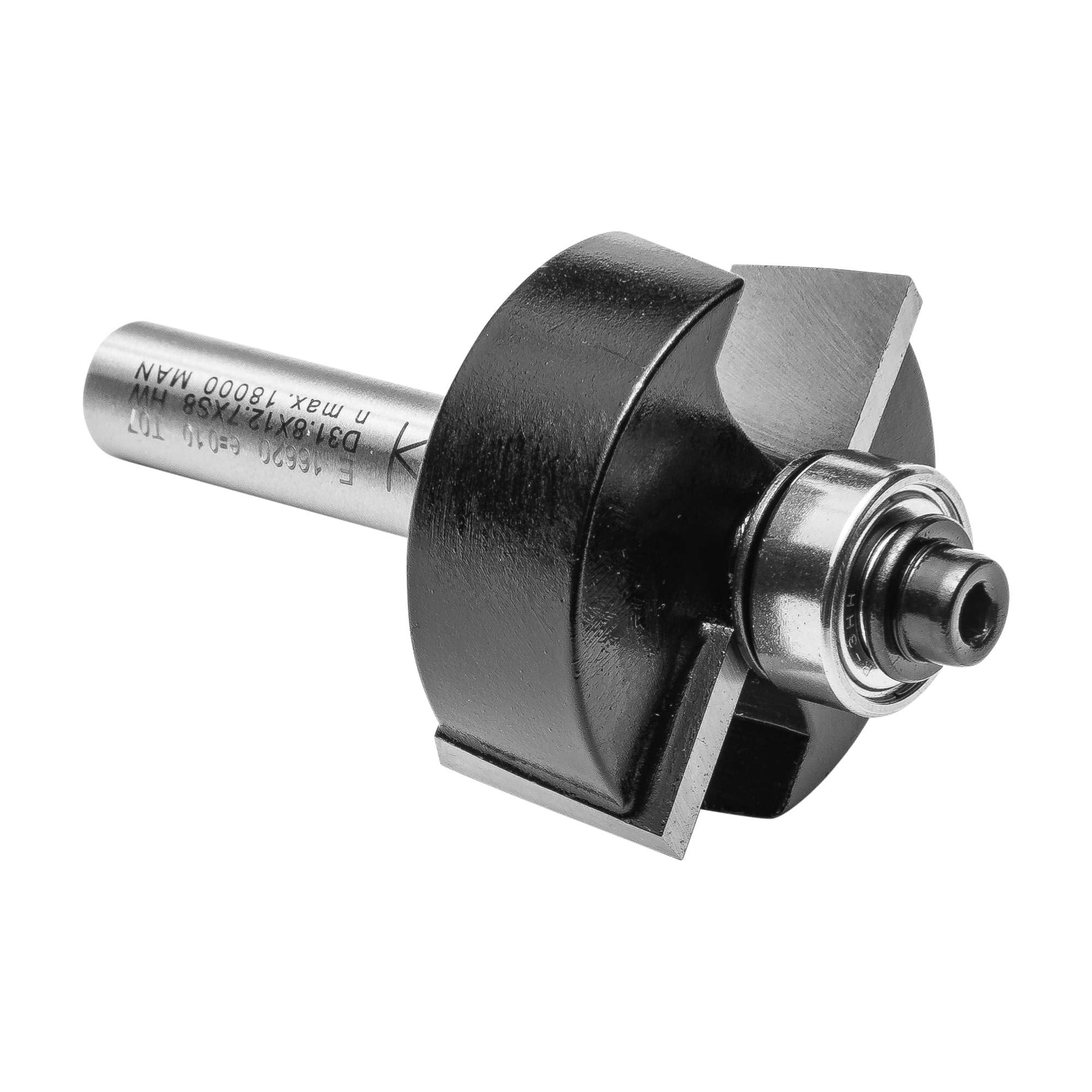ENT 16620 Frez trzpieniowy w wegliku, trzpien (S) 8 mm, srednica (D) 31,8 mm, NL 12,7 mm, T 9,5 mm, SL 32 mm, z lozyskiem kulkowym