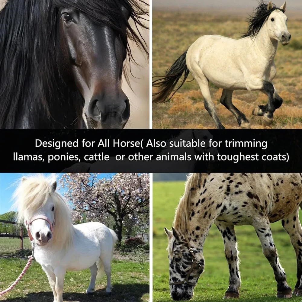 Tijeras de Lana eléctricas inalámbricas de 6 velocidades, máquina for Mascotas, Tijeras for Pelo de Caballo y Cabra, esquila de ovejas