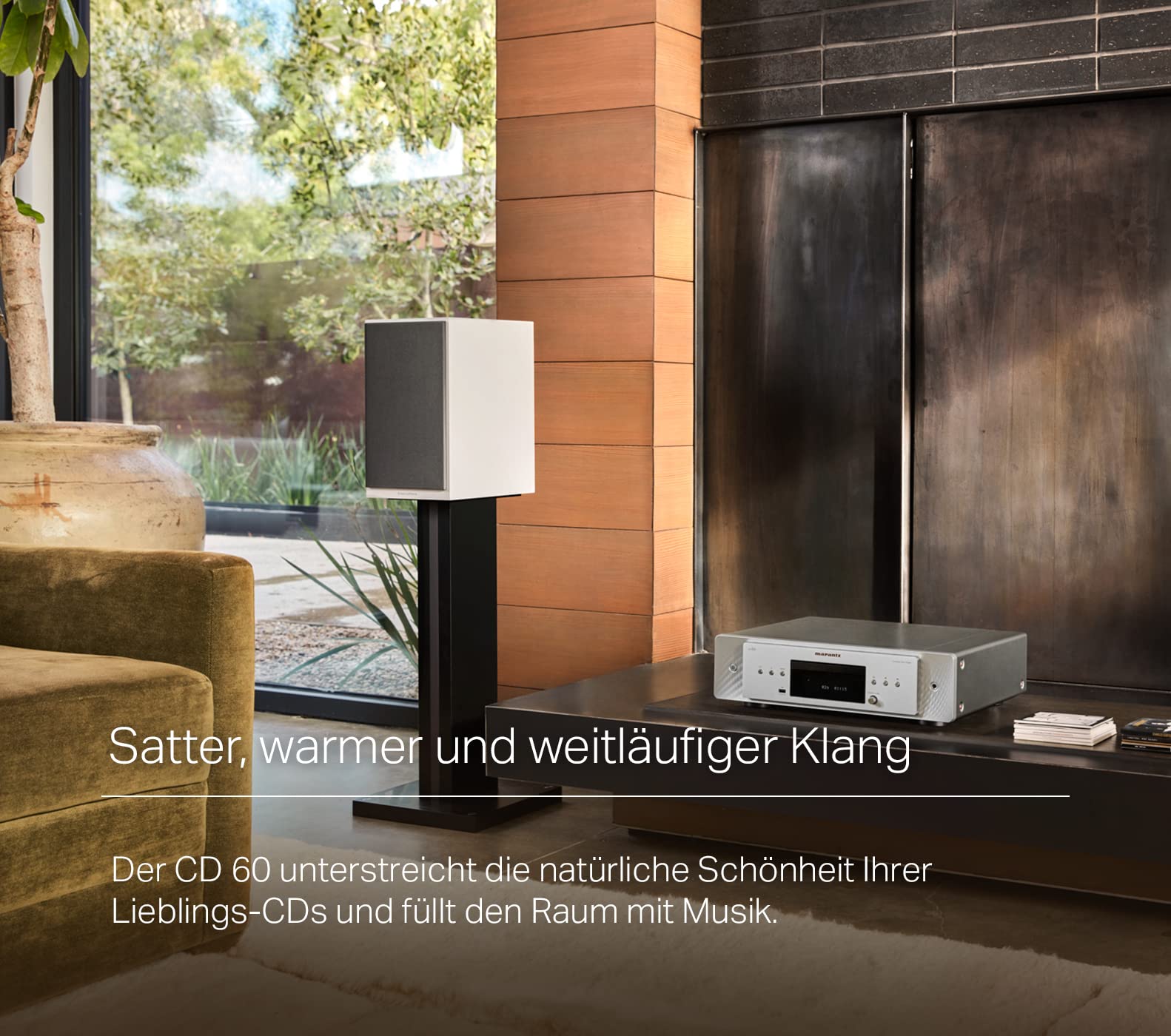 Marantz CD60 - Reproductor de CD HiFi con Audio Hi-Res, convertidor Digital/analógico, Circuito Marantz HDAM, Amplificador de Auriculares