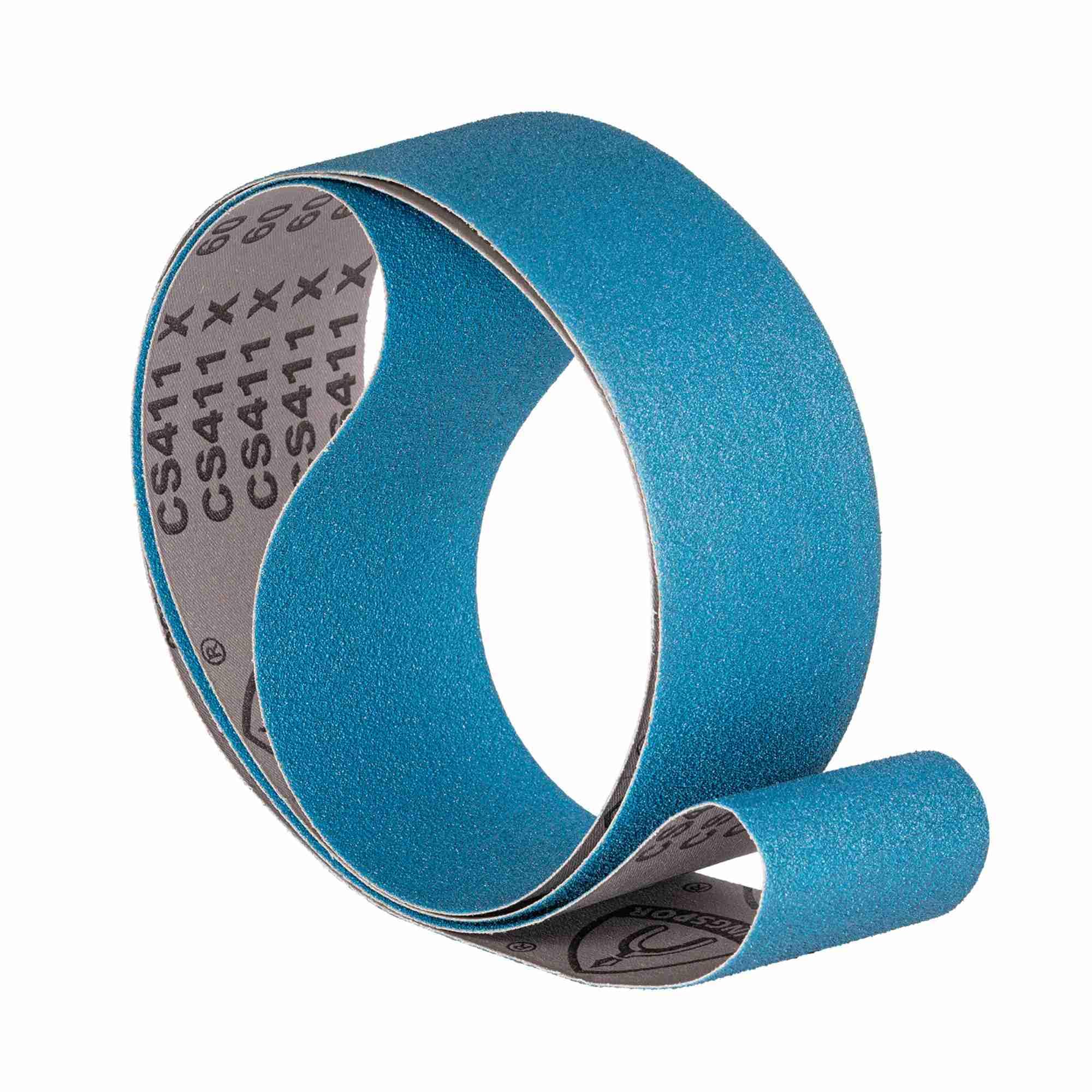 Nastro abrasivo Klingspor CS411X Ossido di zirconio | 100 x 1220 mm | Grana P80 | 15 pezzi | per metallo acciaio inossidabile INOX, legno duro | base tessuto altamente resistente allo strappo