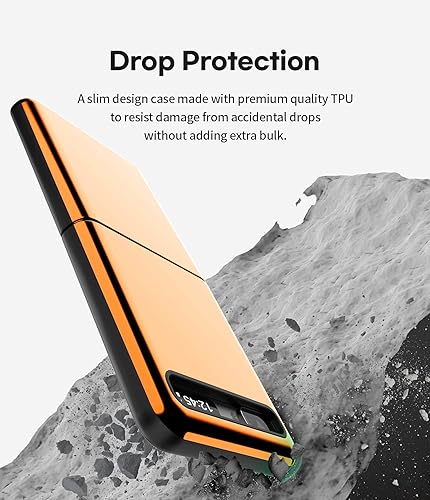 Miniatura 7 de GOOSPERY Funda con tapa para Galaxy Z (2020) con cobertura de bisagra, protección de lujo 360 TPU parachoques brillante duro PC trasera cubierta de