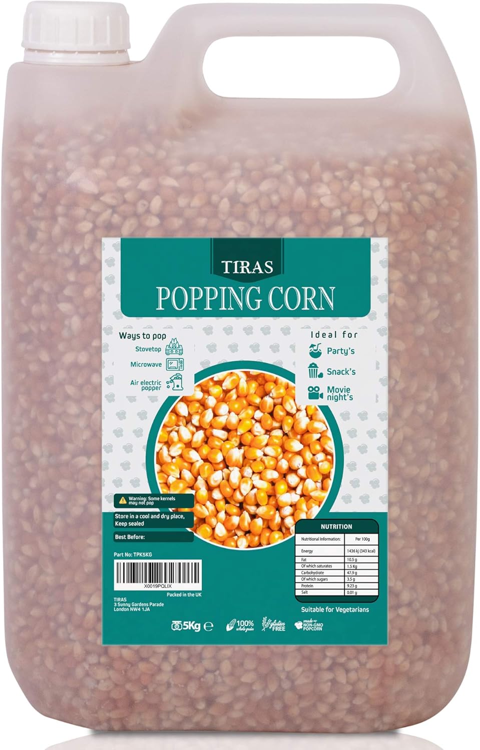 Popping Corn Kernels Popcorn Seeds Stovetop & Air Popper Friendly