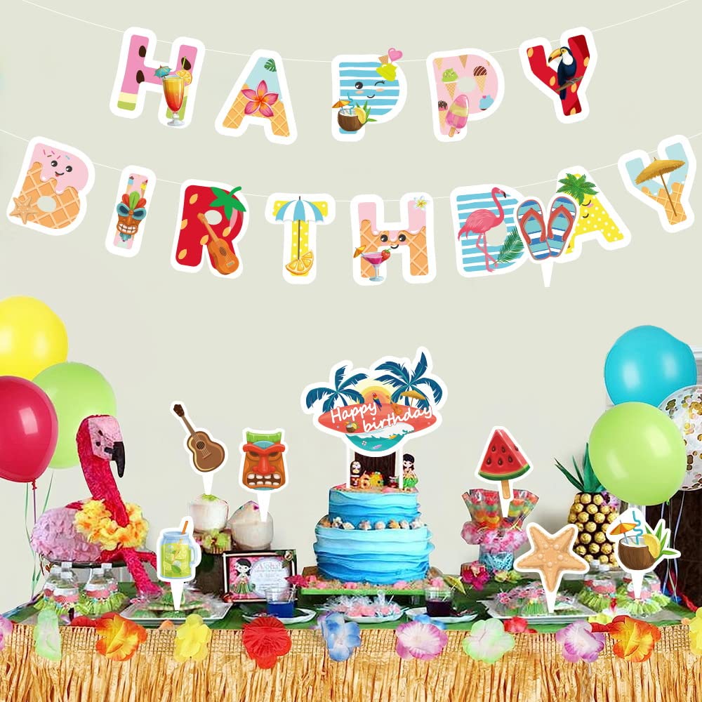 Beach Cake Toppers Luau Cupcake Toppers Tropical Cake Decorations Hawaiian  Toothpicks Sticks With Flamingo Pineapple Palm Leaves Shape Picks For  Summer Beach Theme Party Favors Supplies, 6 Styles (72 Stitch Cake  Decorations, image size:1000x1000