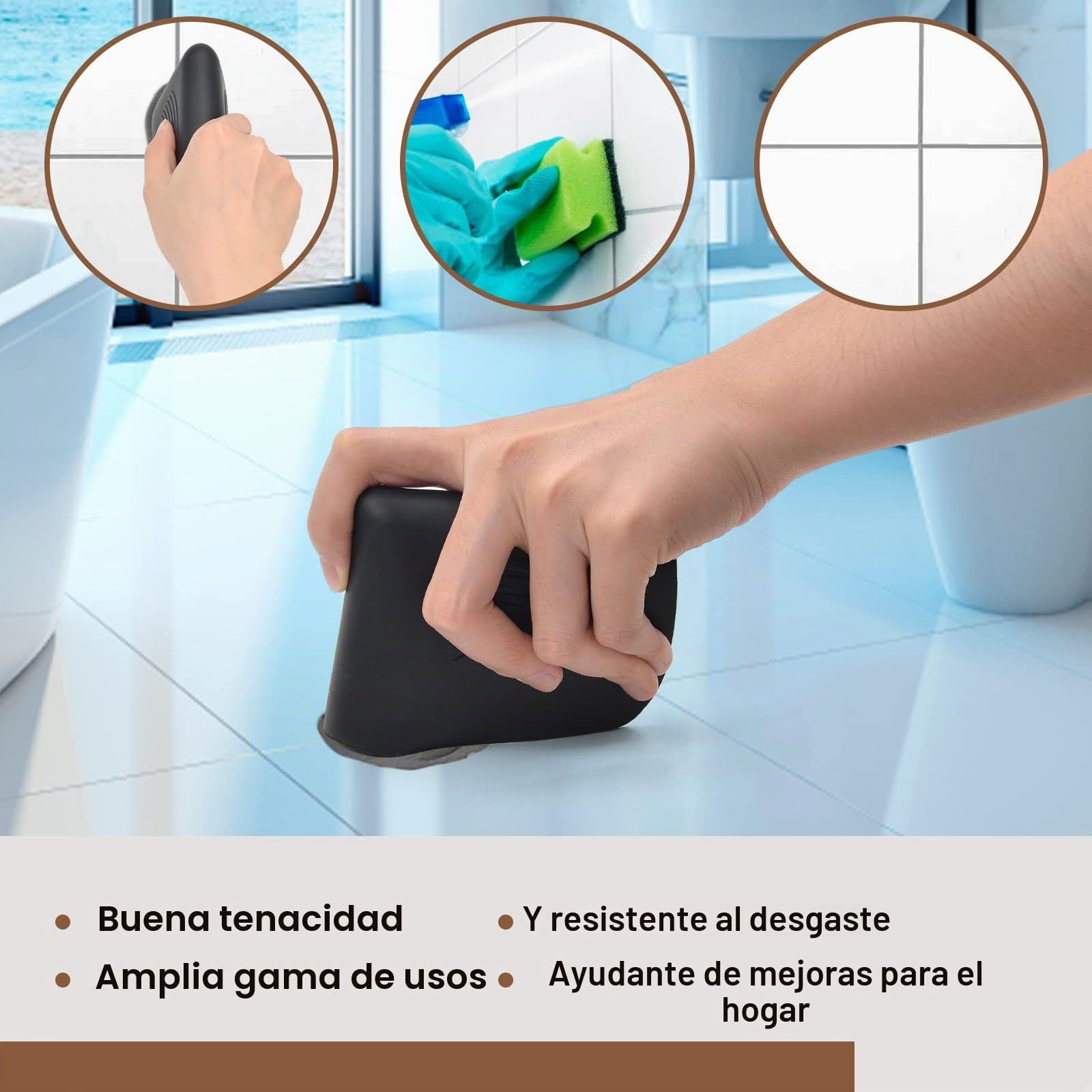 2PCS Herramientas para Sellado de Calafateo, Raspador de Lechada, Herramienta Juntas Calafateo Removedor de Calafateo para la Cocina del Cuarto de BañO (Negro)