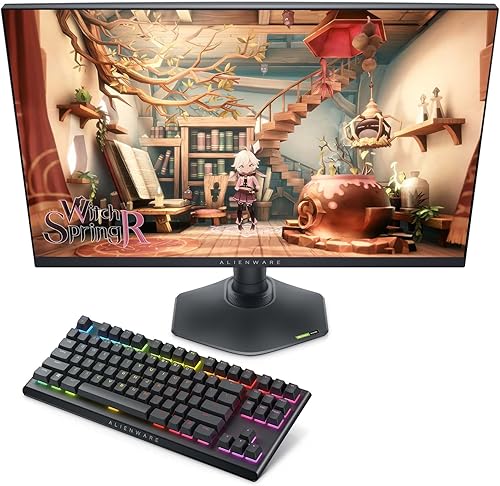 Miniatura 11 de Alienware AW2724DM Monitor para juegos - 27" QHD 180Hz w Overclock, AMD FreeSync Premium Pro, NVIDIA G-SYNC, pantalla VESA - Negro, NegroPlata