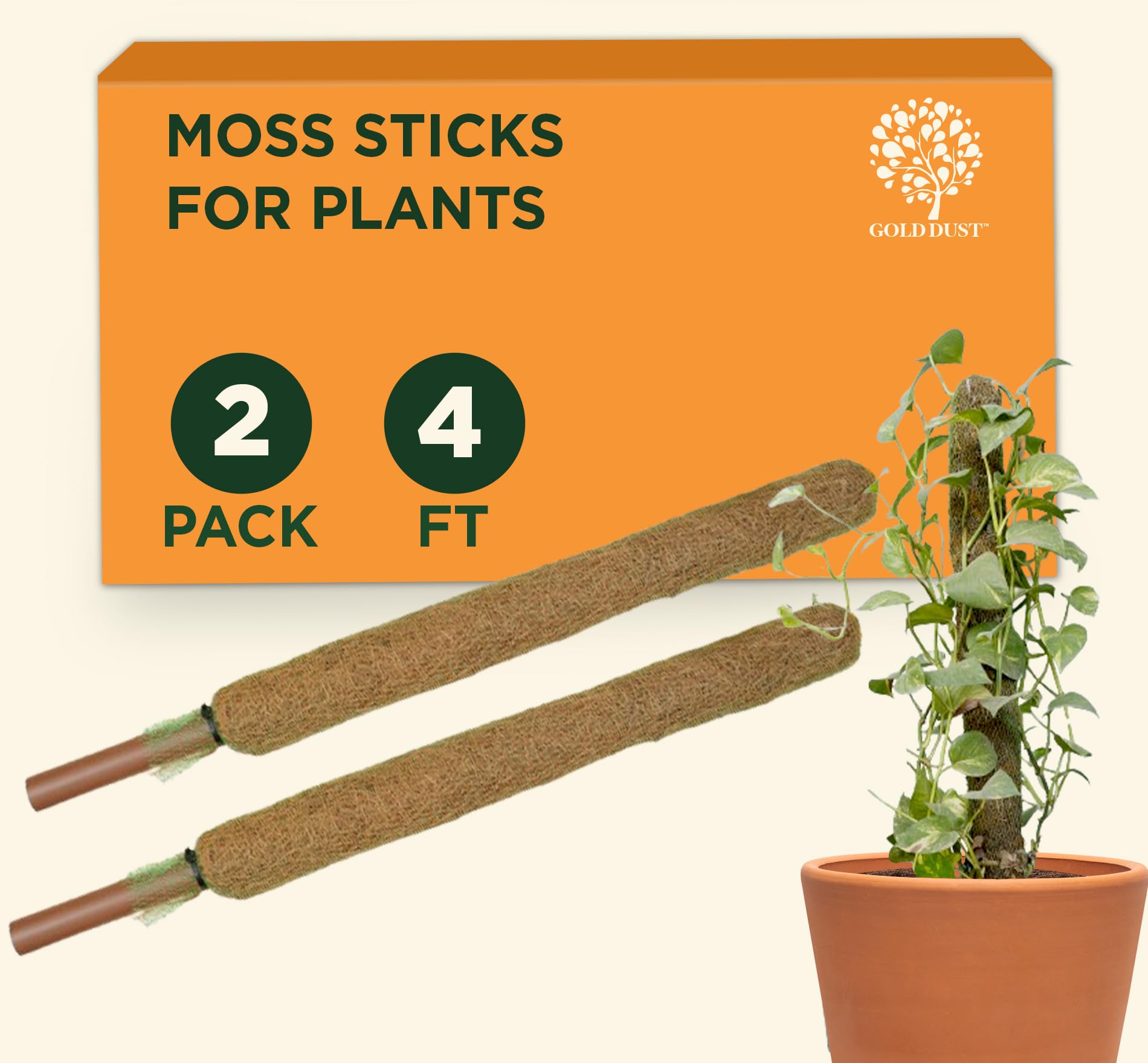 See full amazon price history chart for GOLD DUST Moss Sticks for Plants, 4ft (Pack of 2), Money Plant Support Stick, Money Plant Holder, Coir Stick for Plants, Coir Pole GOLD DUST Moss Sticks for Plants, 4ft (Pack of 2), Money Plant Support Stick, Money Plant Holder, Coir Stick for Plants, Coir Pole (B0CBQHLLBN) Amazon Price History, Amazon Price Tracker