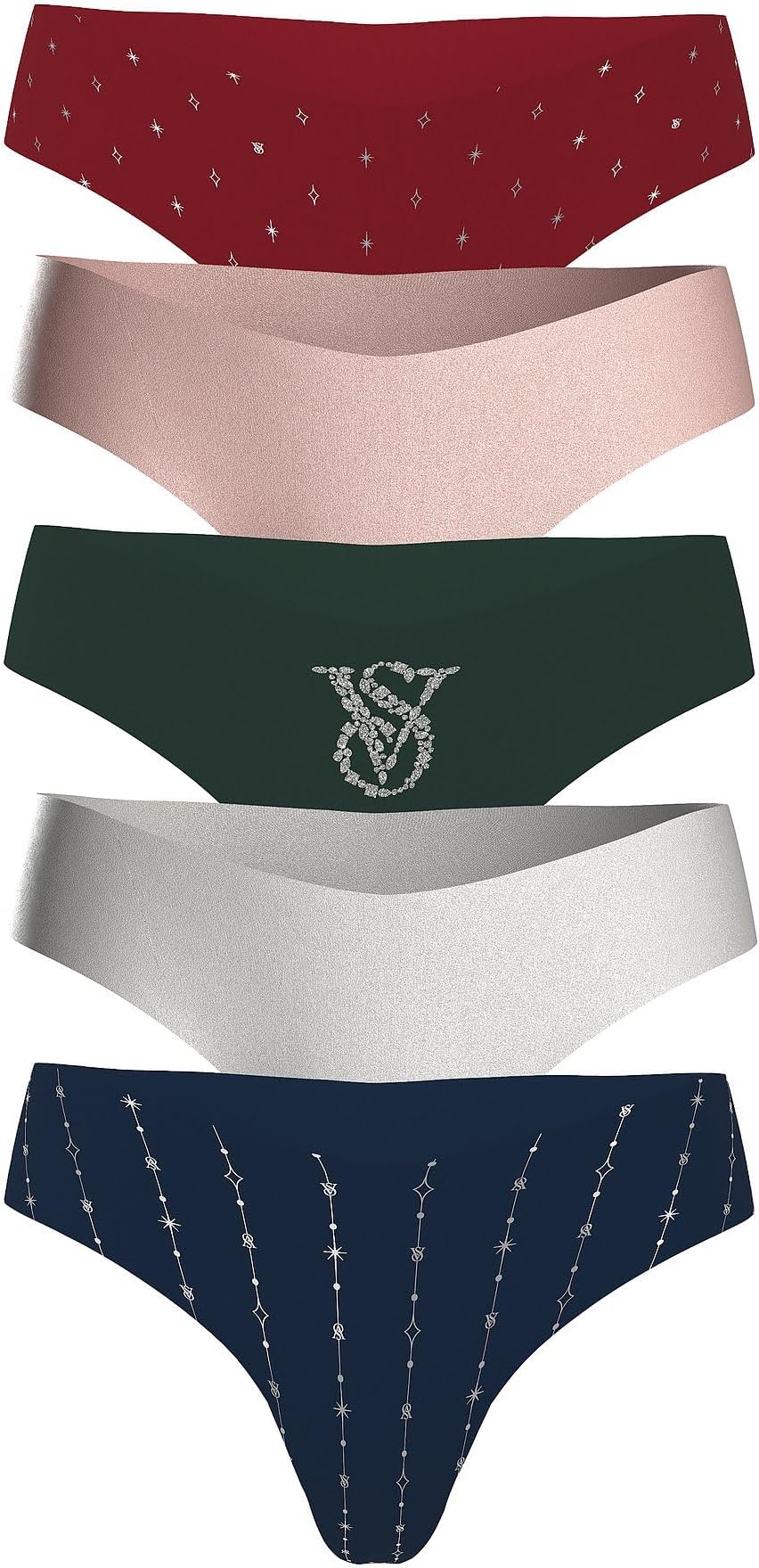 Victoria's Secret Women's No Show Thong Underwear, Panties for Women, Multi Pack (XS-XXL)