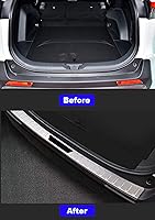 Vista 4 de Protector de parachoques trasero de acero inoxidable compatible con Toyota RAV4 2019 2020 2021 2022