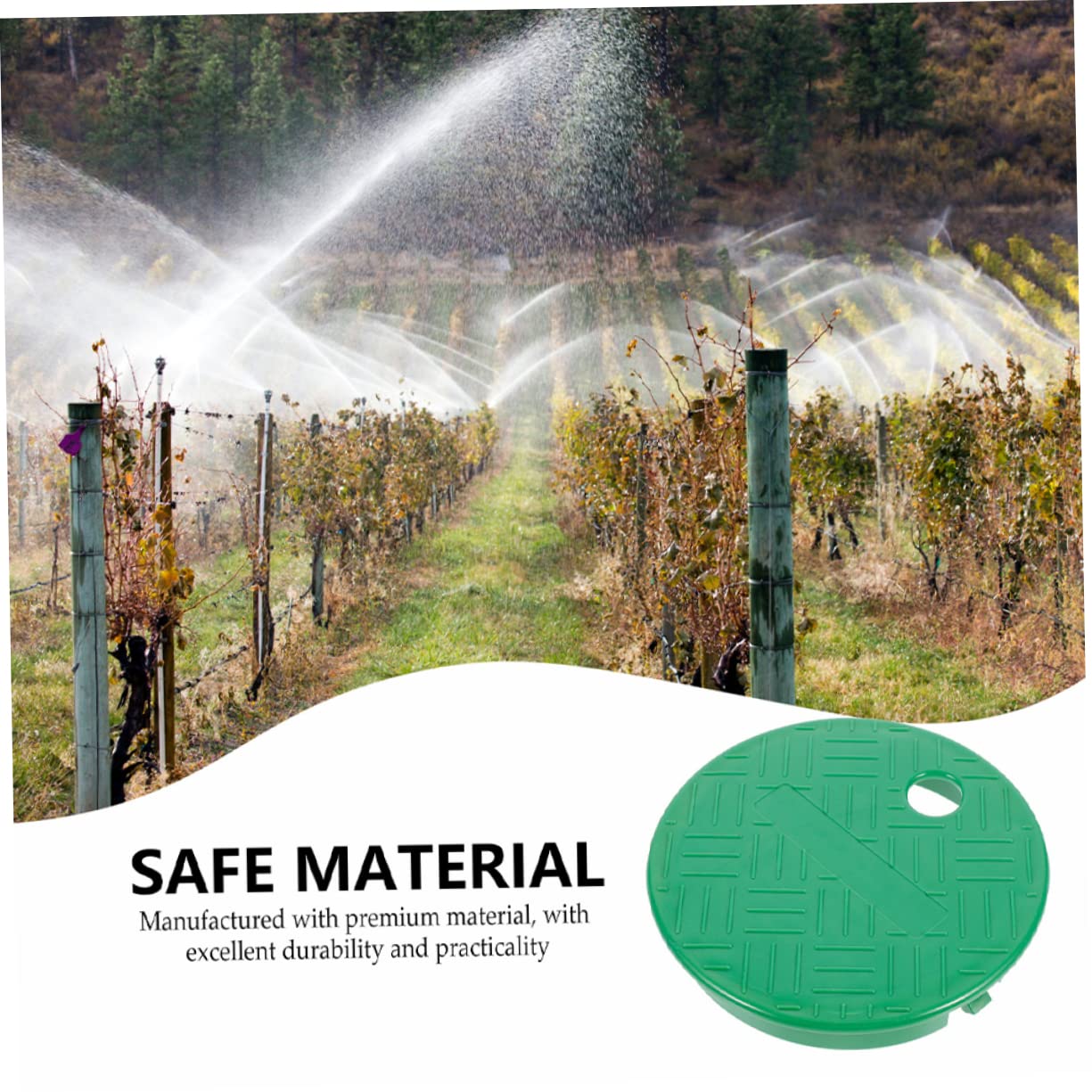 Gogogmee 4Pcs Durable Design Valve Box Cover Reliable Sprinkler System Lid Replacement for Underground Valve Boxes Easy to Install Sturdy and Cost