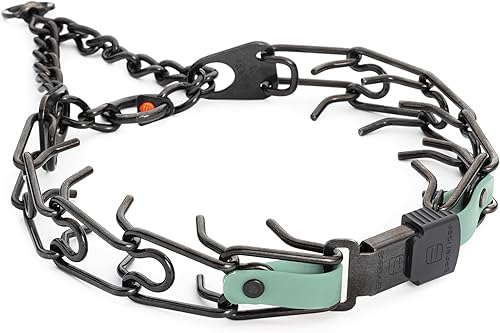Miniatura 14 de Collar para Perro Herm Sprenger de Acero Inoxidable Negro con Hebilla de Liberación Rápida ClicLock y Inserción de Biothane Collar de Entrenamiento