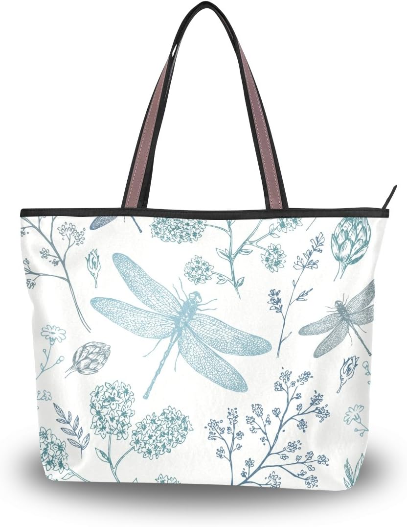 senya Red Roses And Hummingbirds Shoulder Bags Large Handle Ladies Handbag