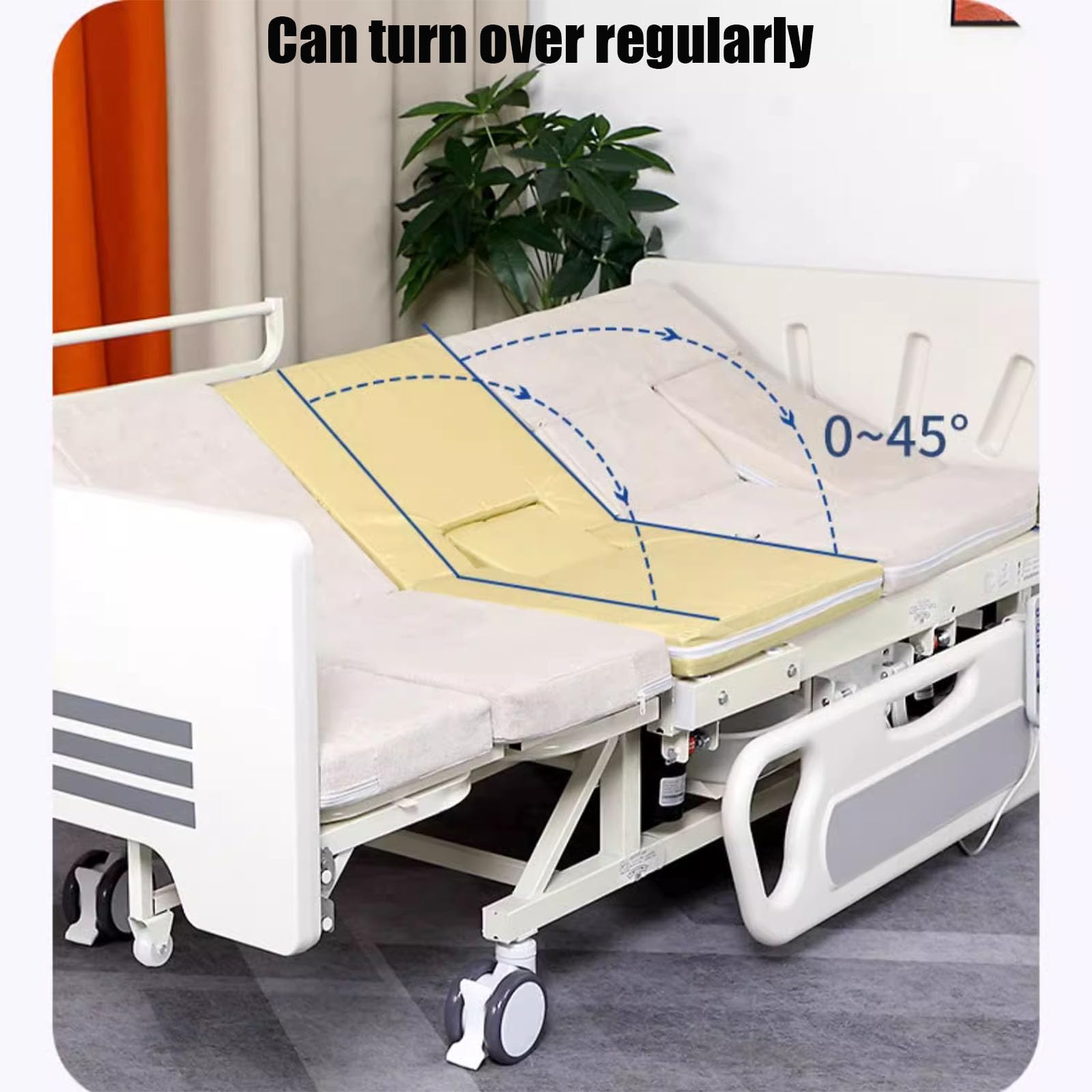 Lit d'allaitement électrique, lit médical entièrement automatique pour patient à domicile avec moteur et matelas respirant