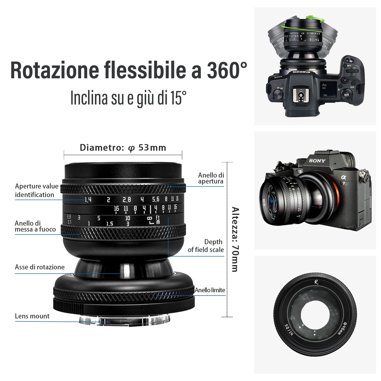 AstrHori F1.4 Wide Aperture Lens per Fuji Fujifilm - Dettaglio