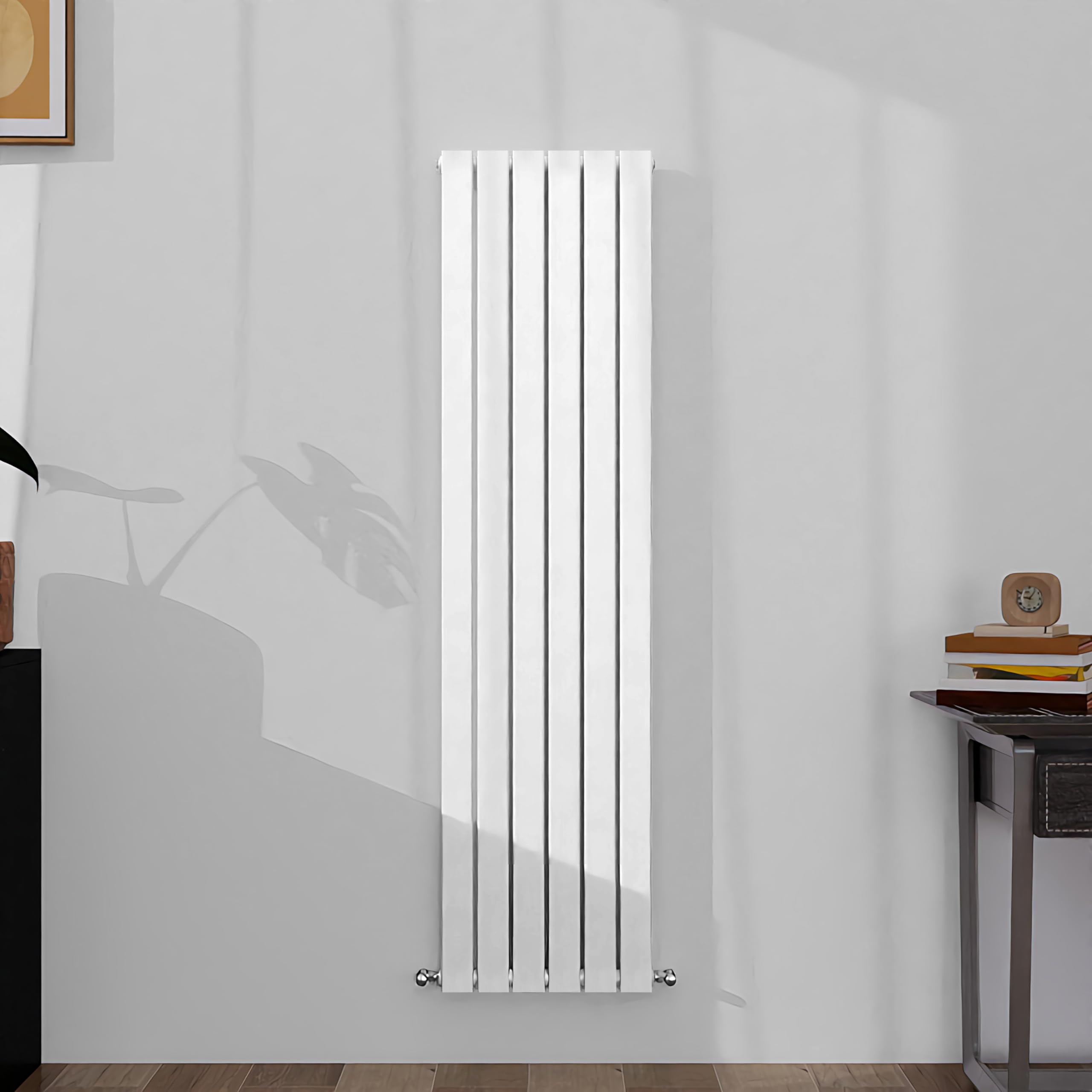 Sline Sanitary White 1600X408mm Vertical Radiator Single Modern Flat Panel Central Heating Radiator