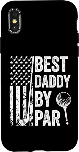 iPhone XXS Best Daddy By Par USA Flag Golf Father's Day Golfing Dad Case