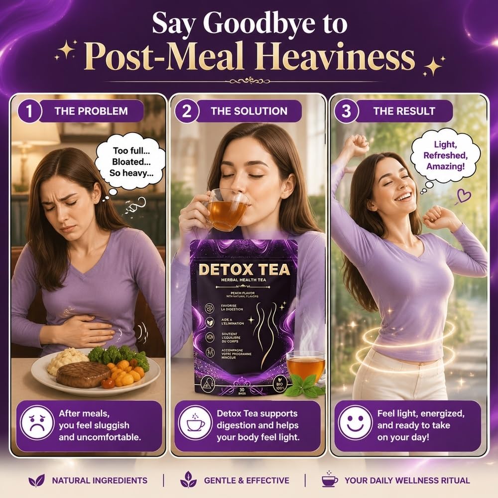 Tè disintossicante biologico naturale, delicato comfort digestivo | Bustine di tè purificante alle erbe(3pcs)