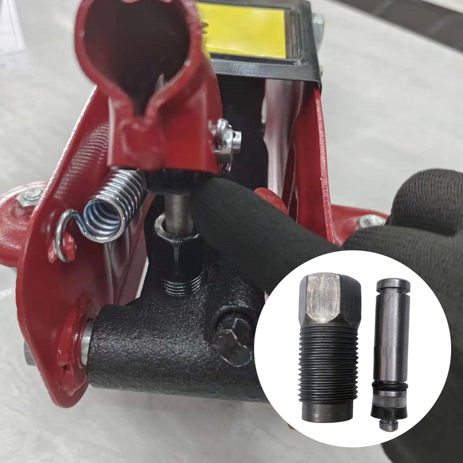 Set Pompa Olio Per Martinetto Idraulico Orizzontale 2T - Accessori Filettati, 18 Mm - Foto 7