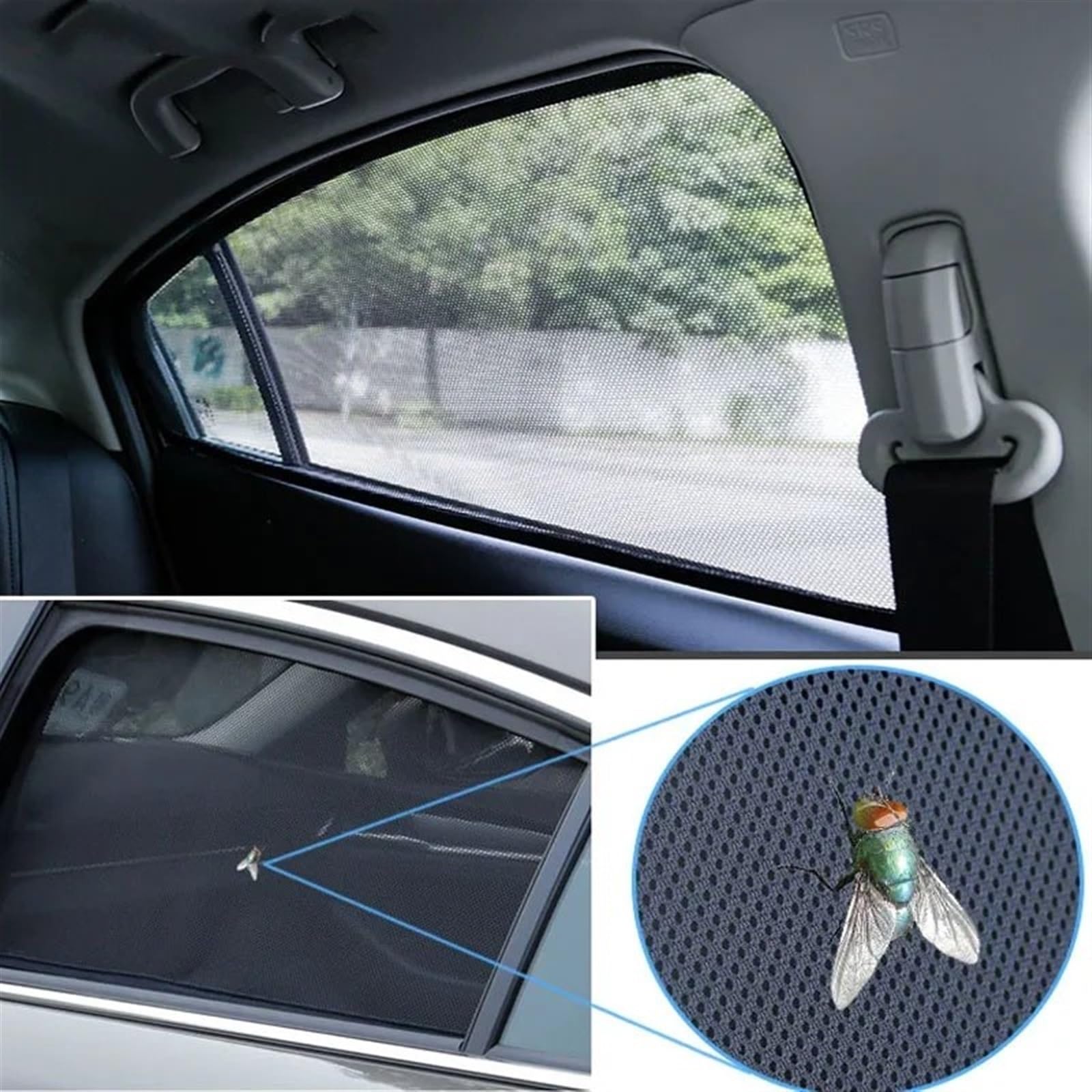 Parasole finestrini laterali auto Per Per Transporter T5 T6 Per Multivan Auto Tenda Da Sole Maglia Finestrini Laterali Parasole Visiera Parasole Protezione Solare Isolamento Parasole Auto(Rear 1pcs,T5