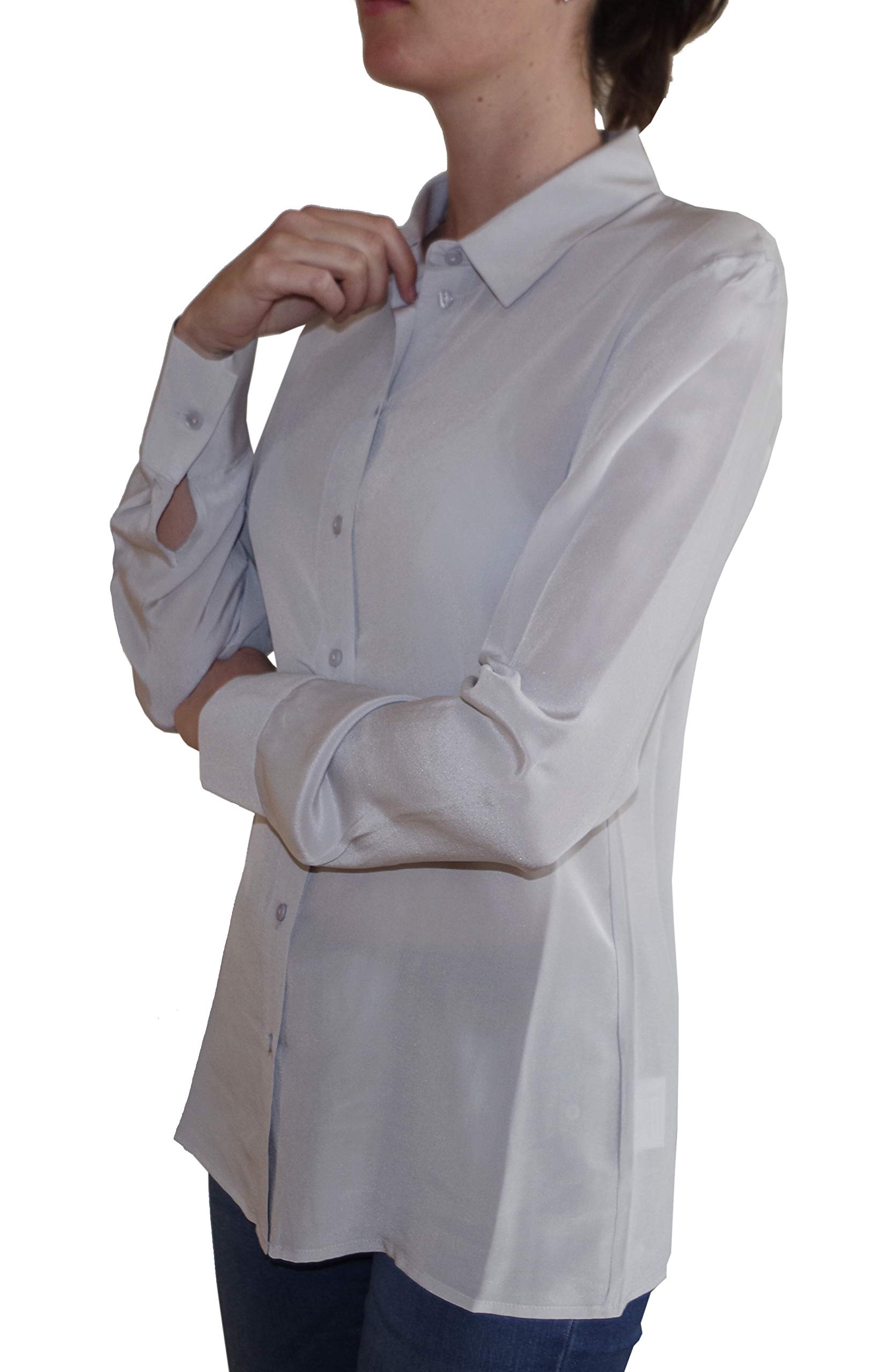 Posh Gear Donna Blusa de Seta Collettoseta 100% Seta